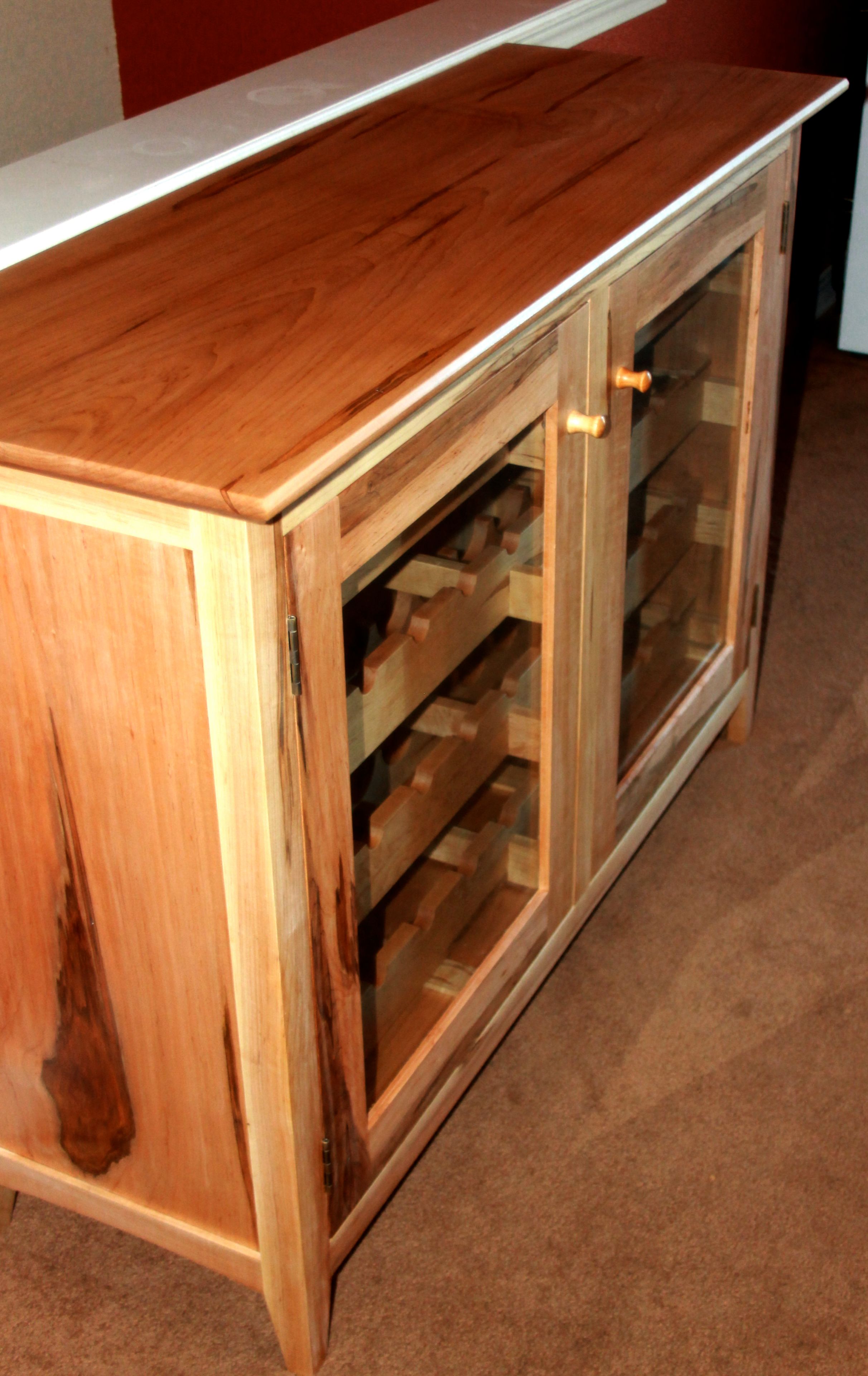 44 Bottle Maple Wine Cabinet
