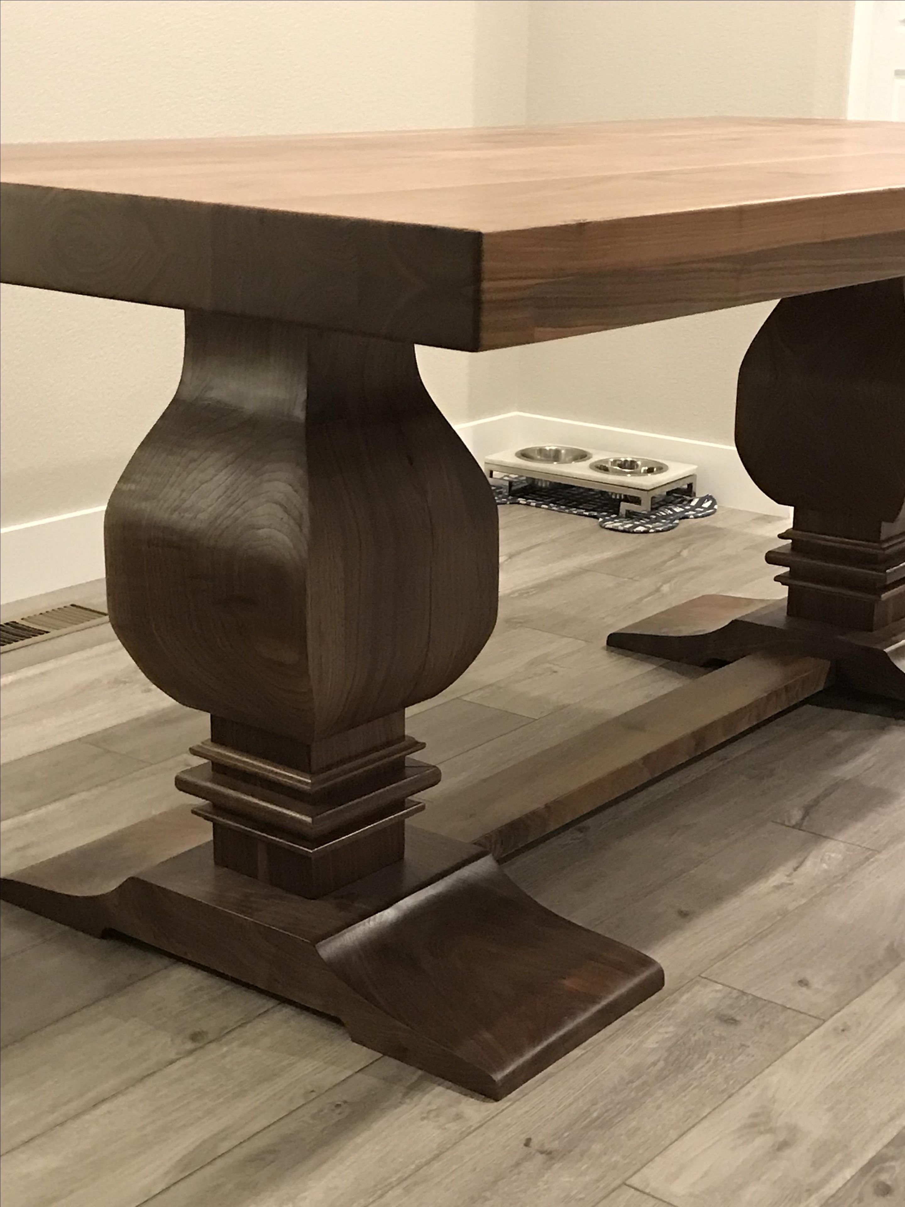 Custom Walnut Trestle Dining Table 2 