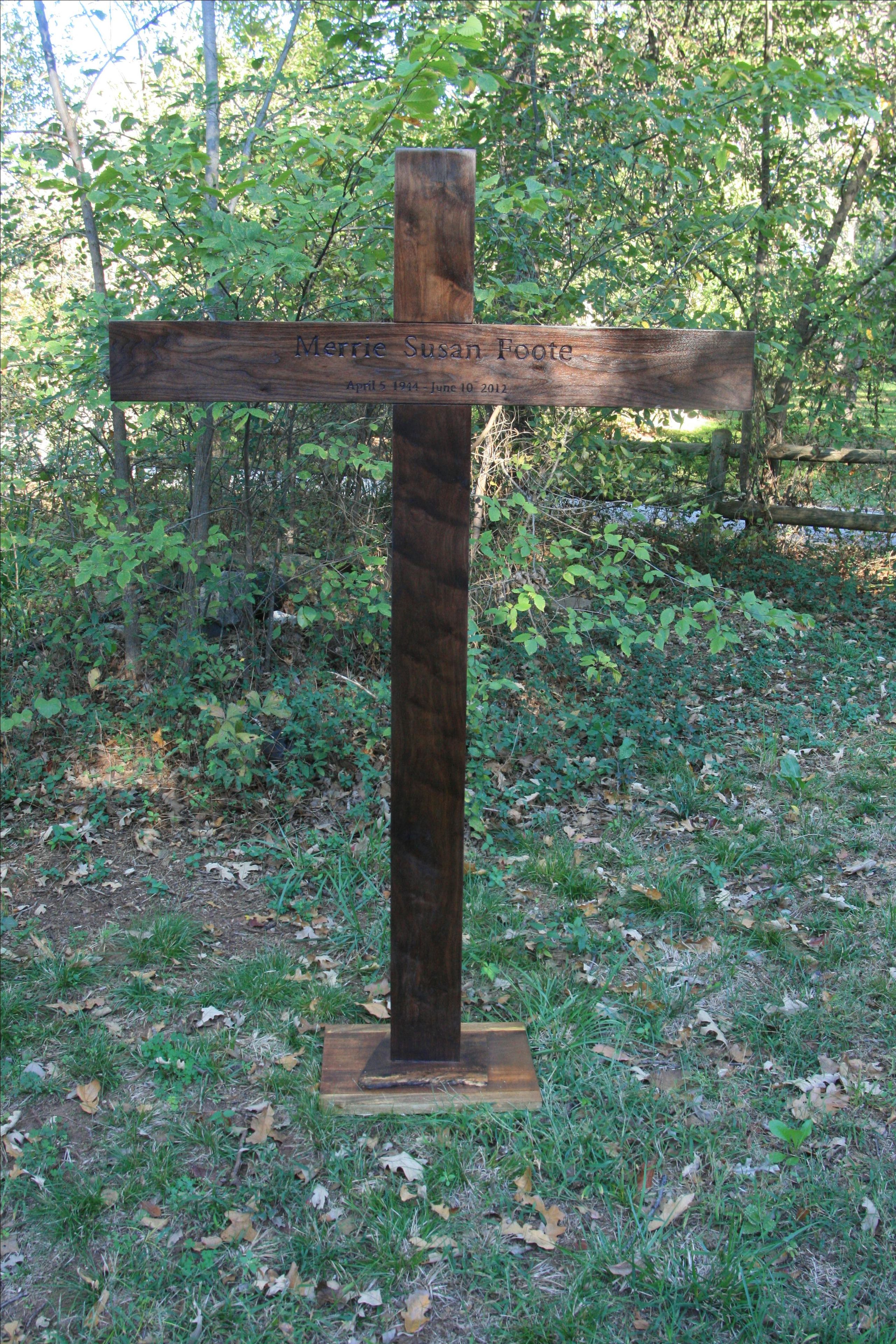 Handcarved Memorial Cross 4 