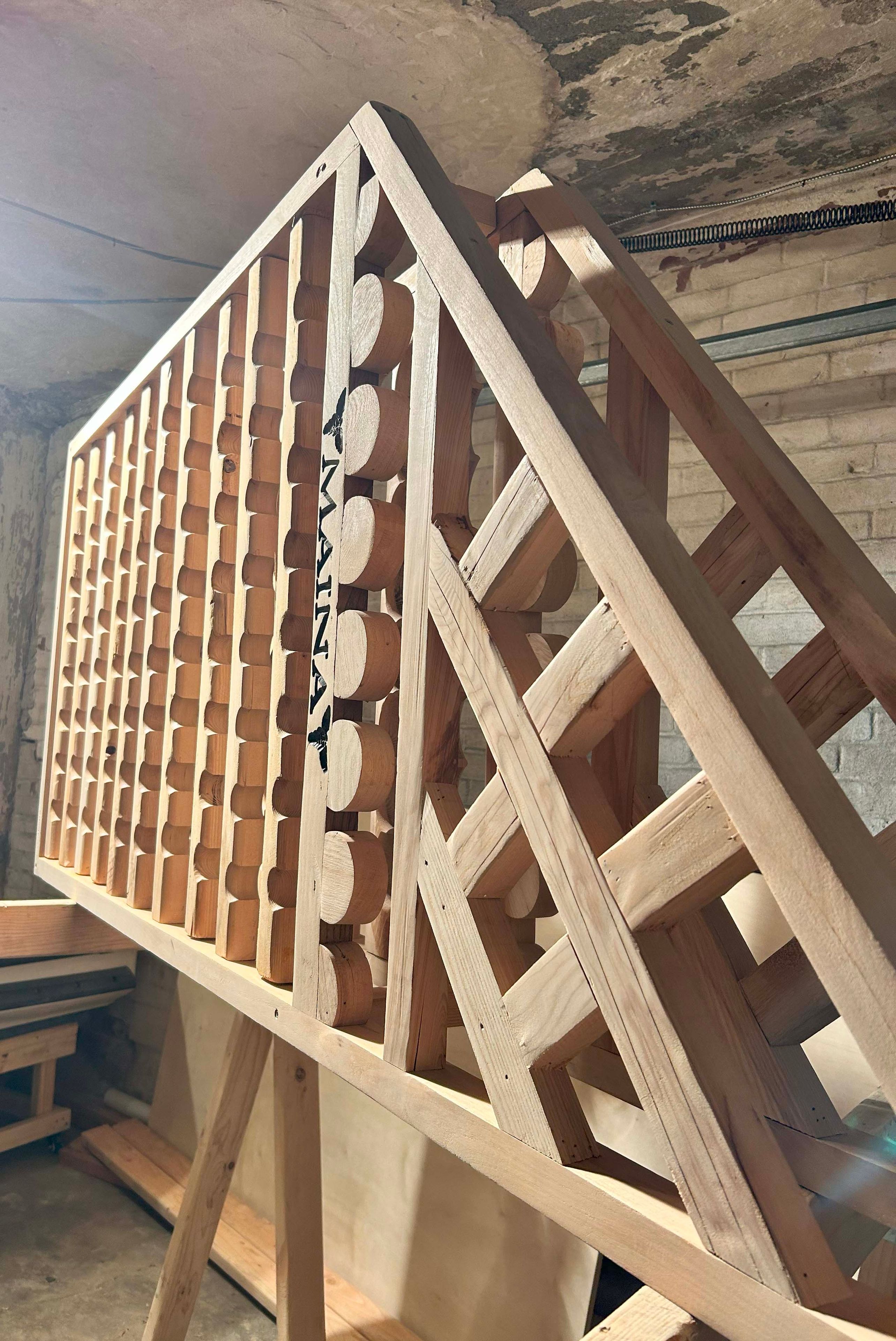 Wine Rack - Tailored Wooden Design for Under Stair Storage - Functional Decor for Wine Enthusiasts - Great Housewarming Gift 4 