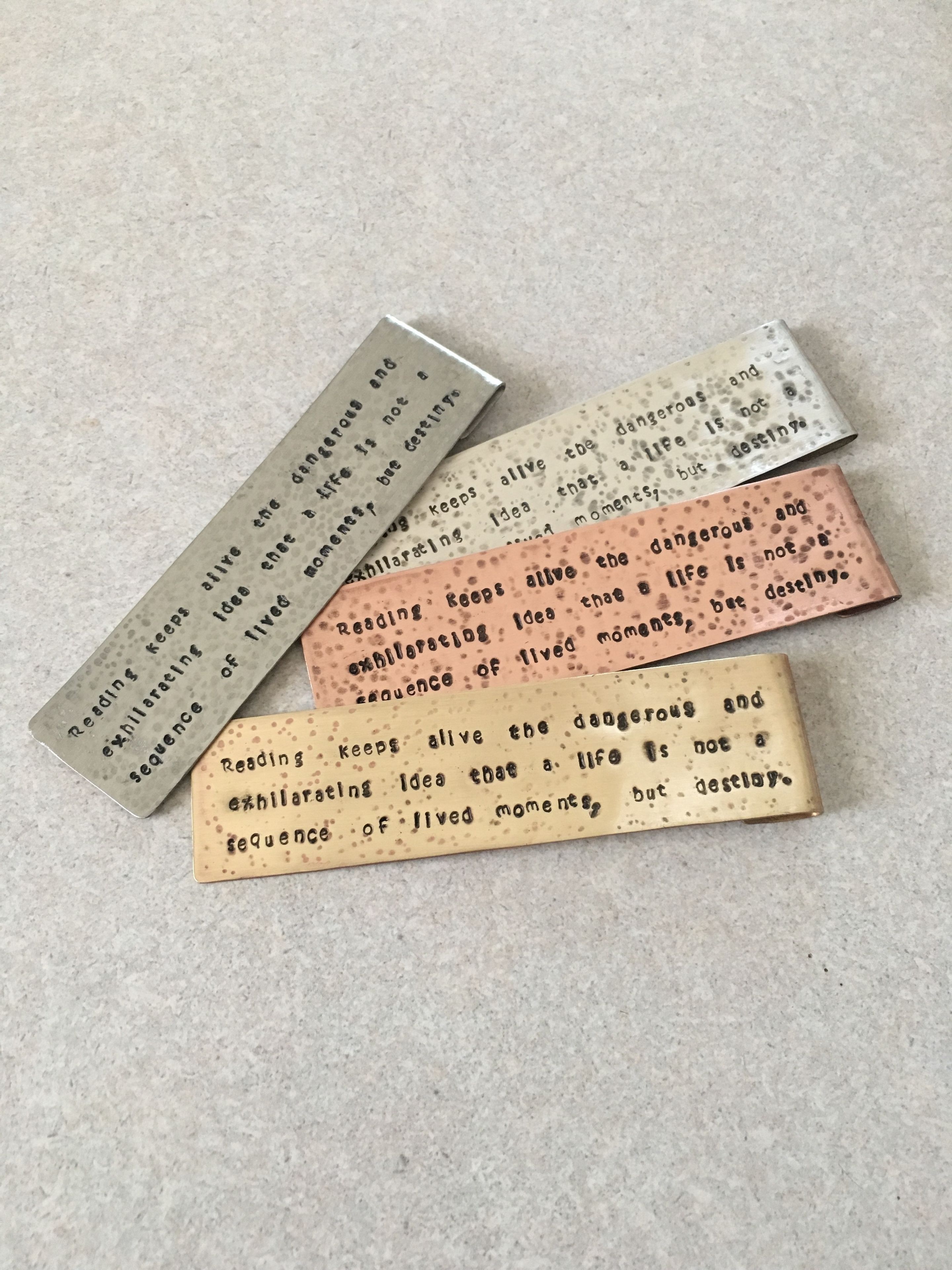 Personalized Metal Bookmarks 2 