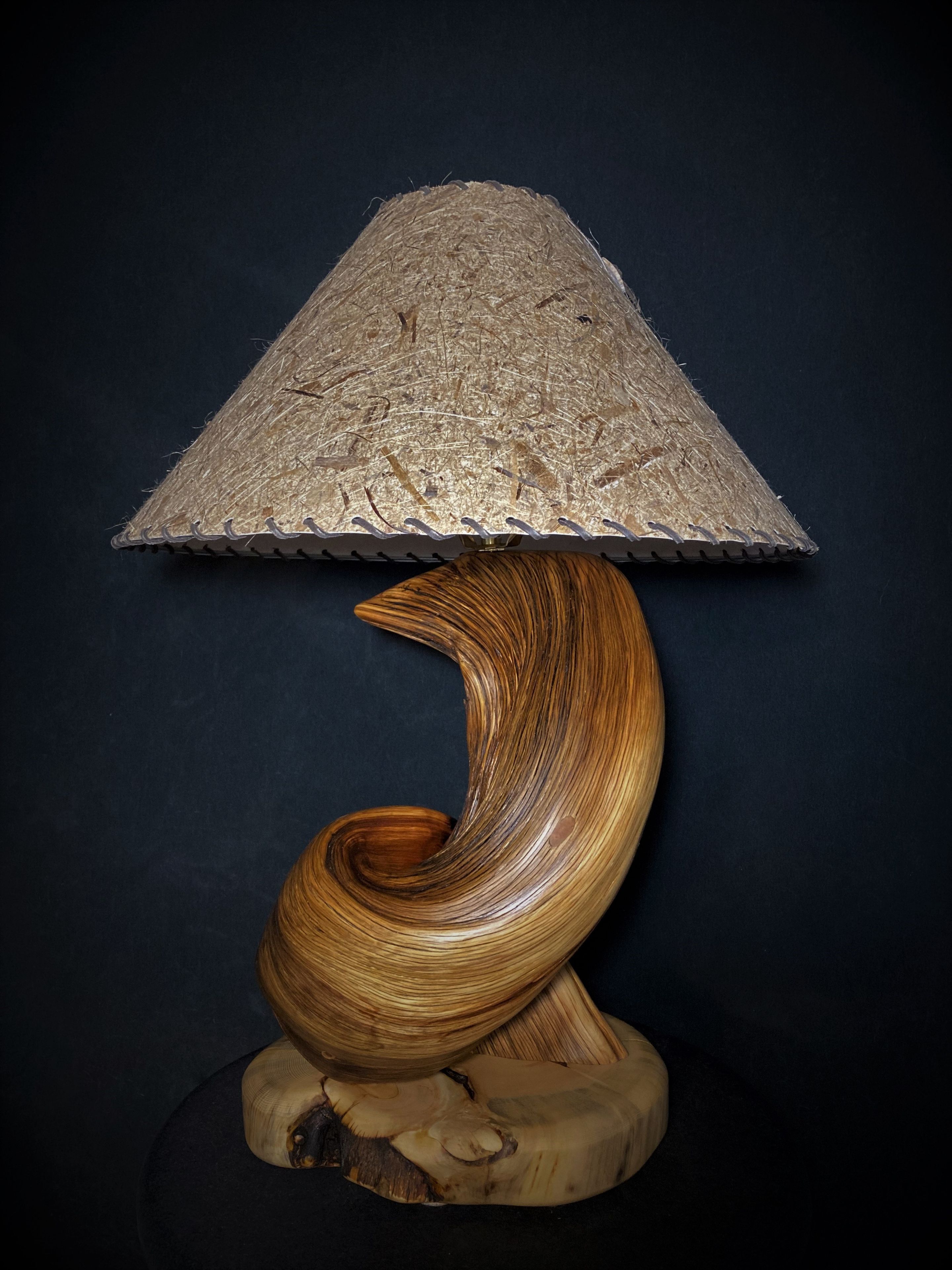 Twisted Juniper Table Lamp Handmade 4 