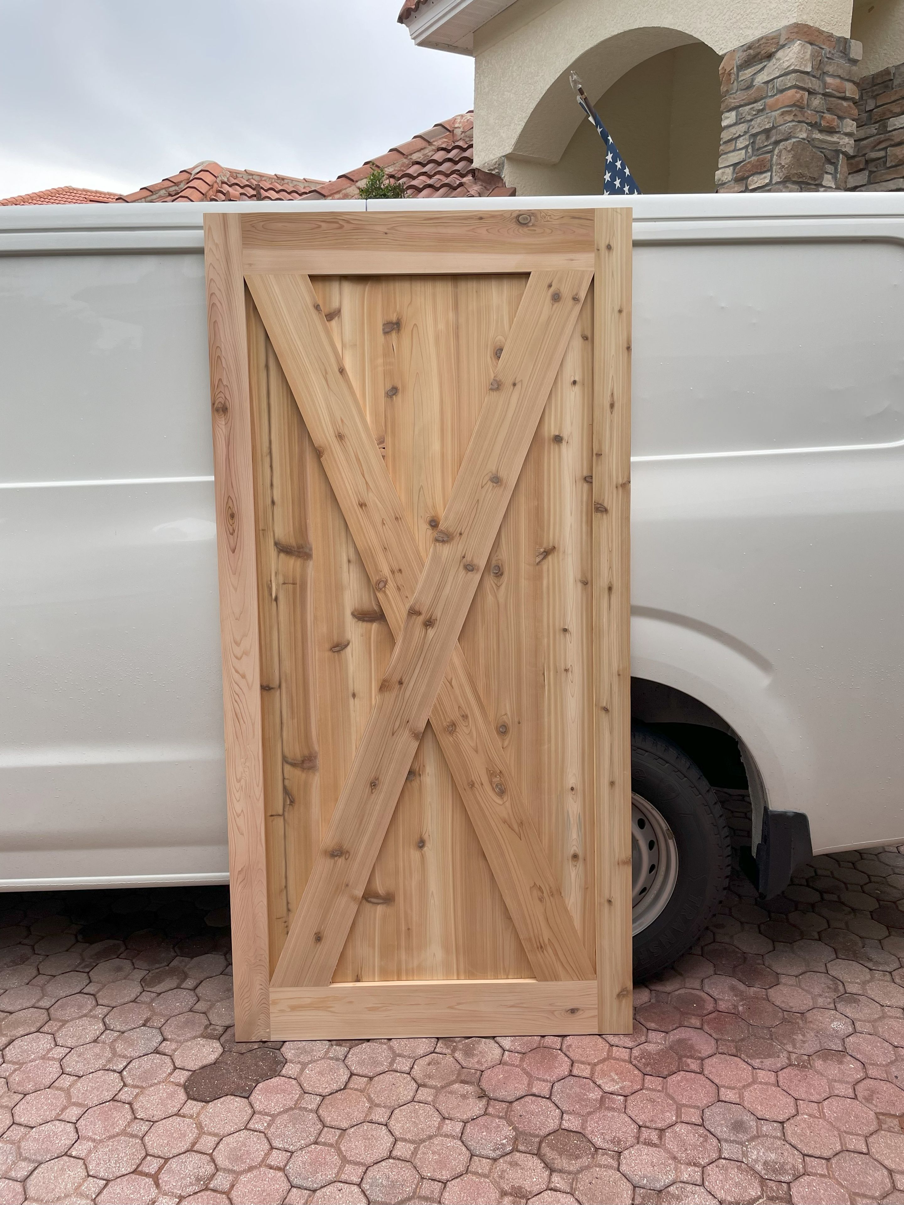 Custom Made Barn Door Farmhouse Style Rustic Solid Cedar Wood| Barn Door - 6