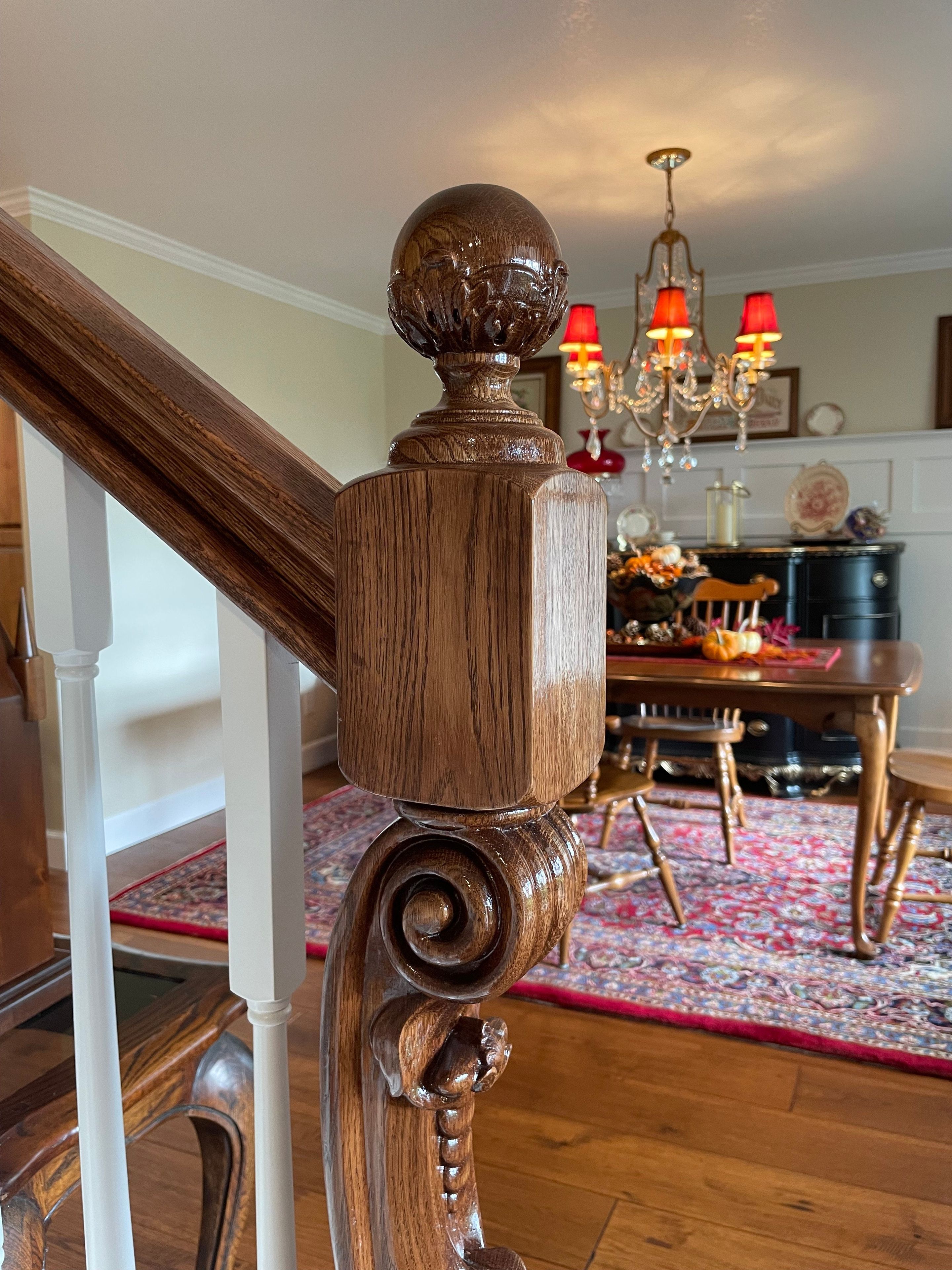 Carved Stair Newel Post 4 