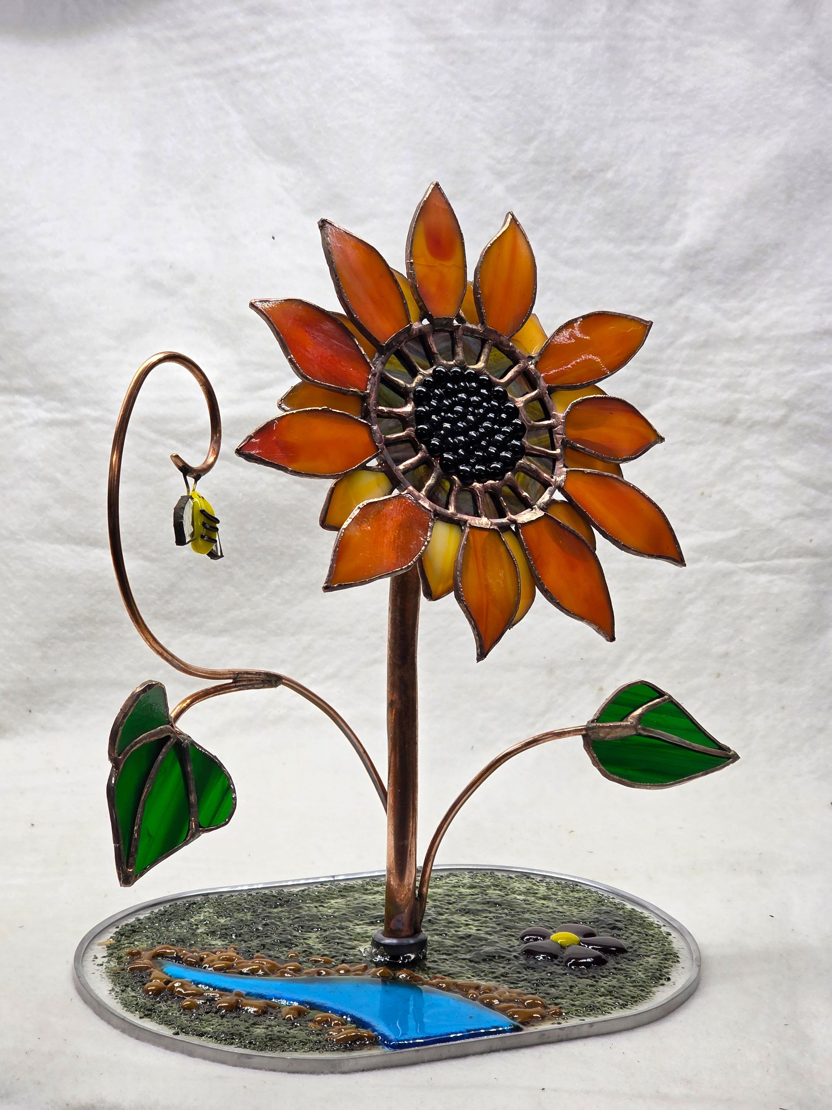 Stained Glass Sunflower 2