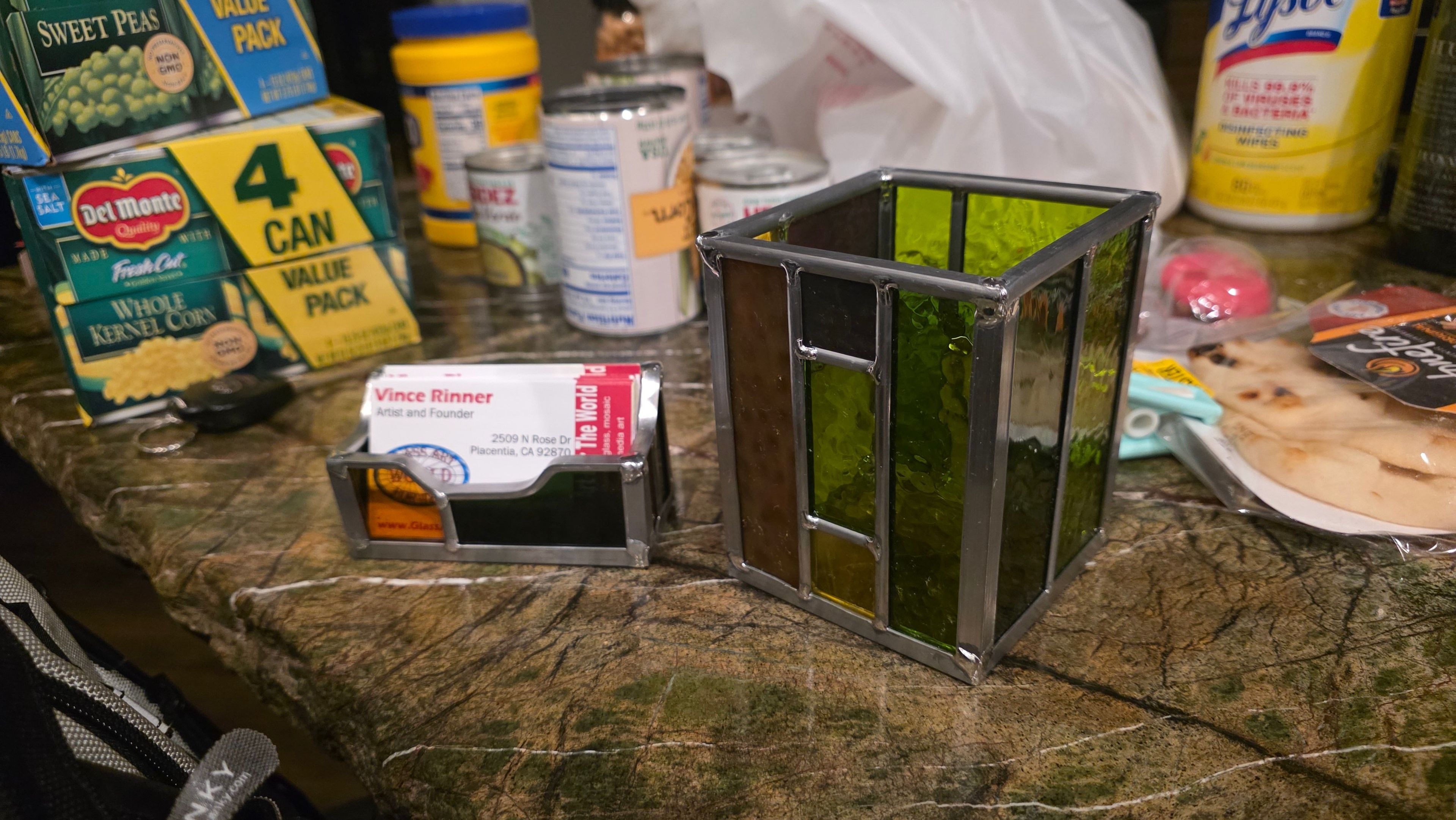 Stained Glass Business Card Holders 2