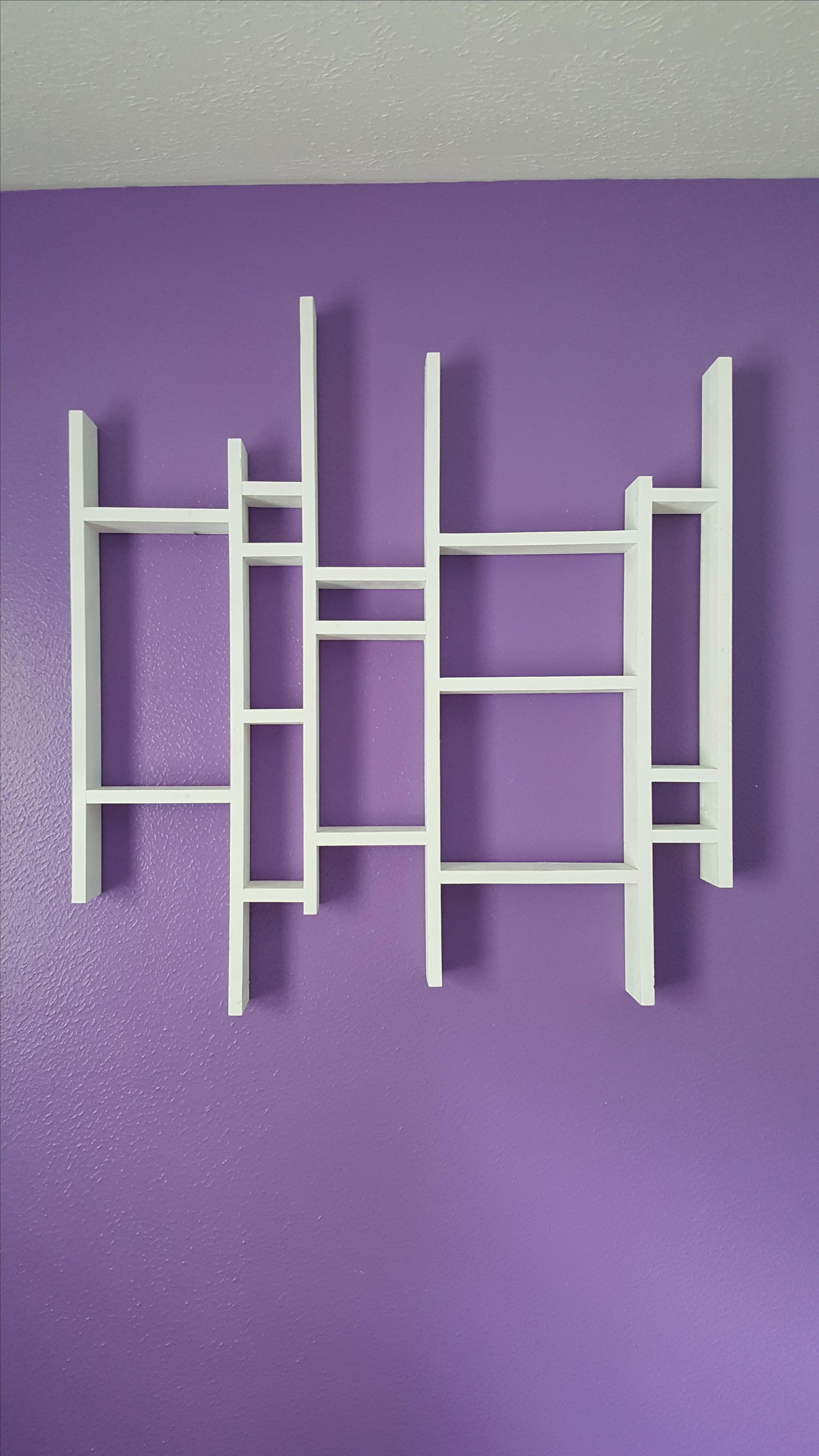Random Thoughts- Floating Shelves-Modern Shelving-Wall Art-Shelf-Geometric-Dvd Storage-Bookshelf 2