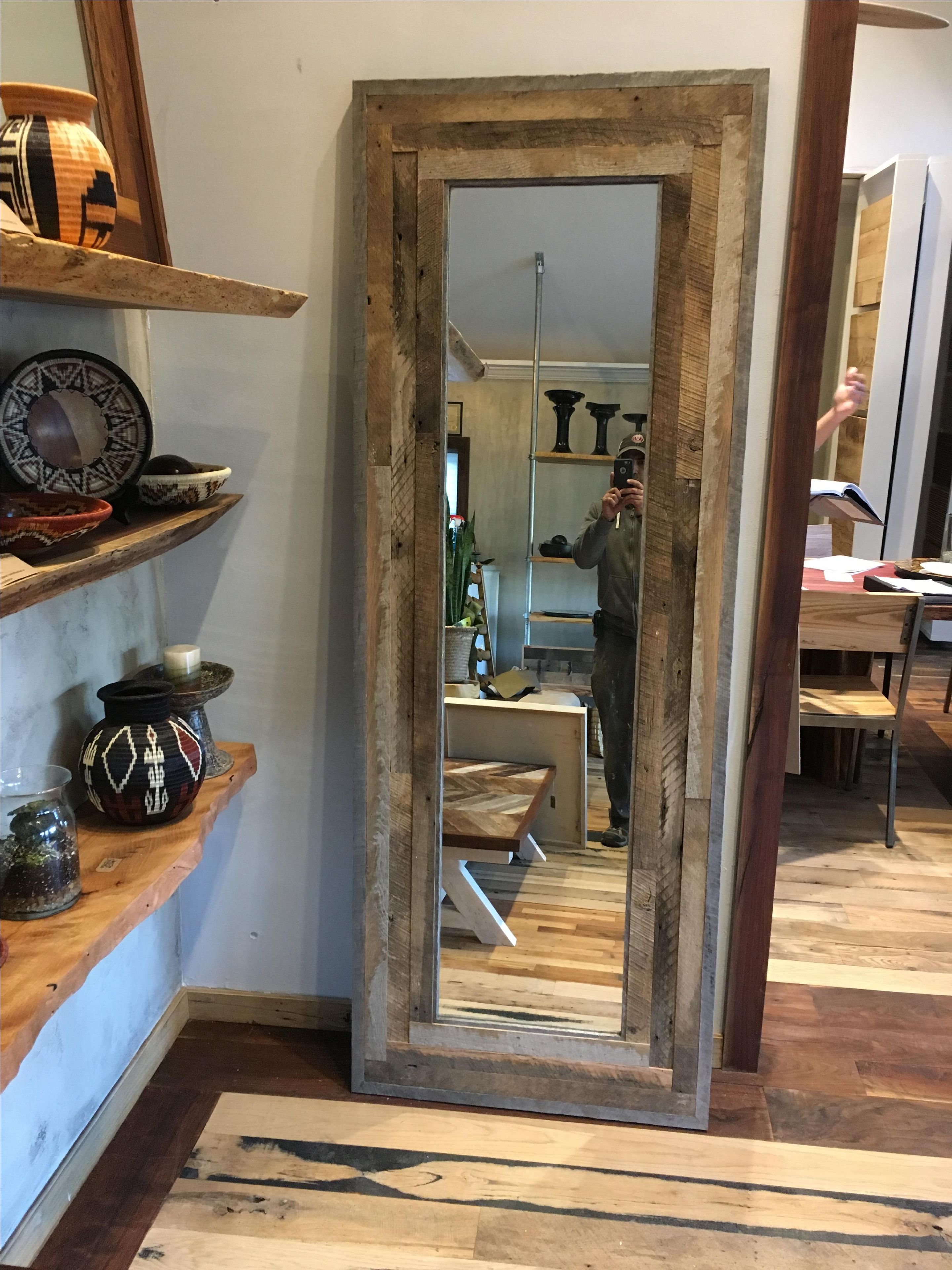 Reclaimed Wood Leaning Wall Mirror Or Door.