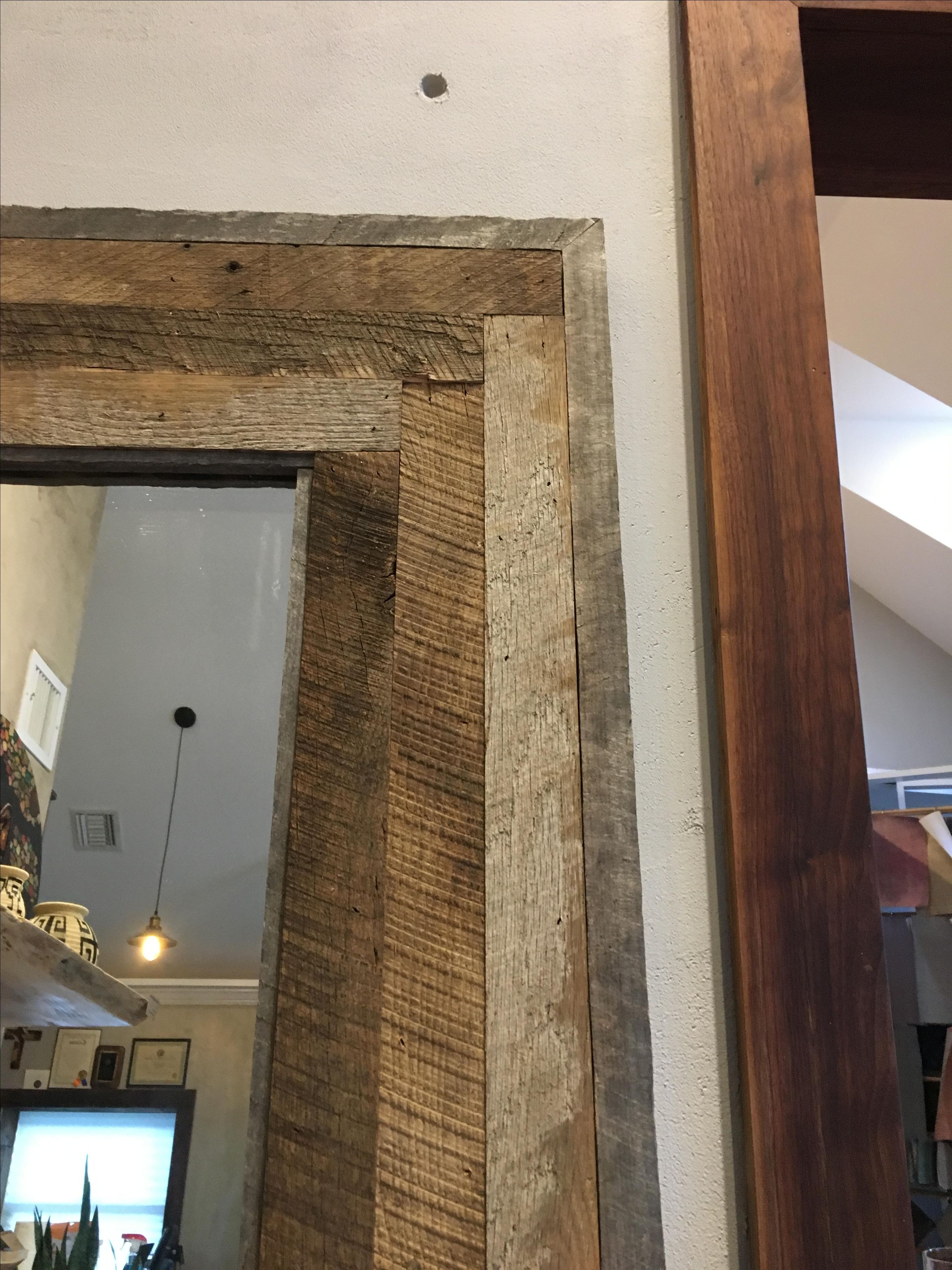 Reclaimed Wood Leaning Wall Mirror Or Door. 2