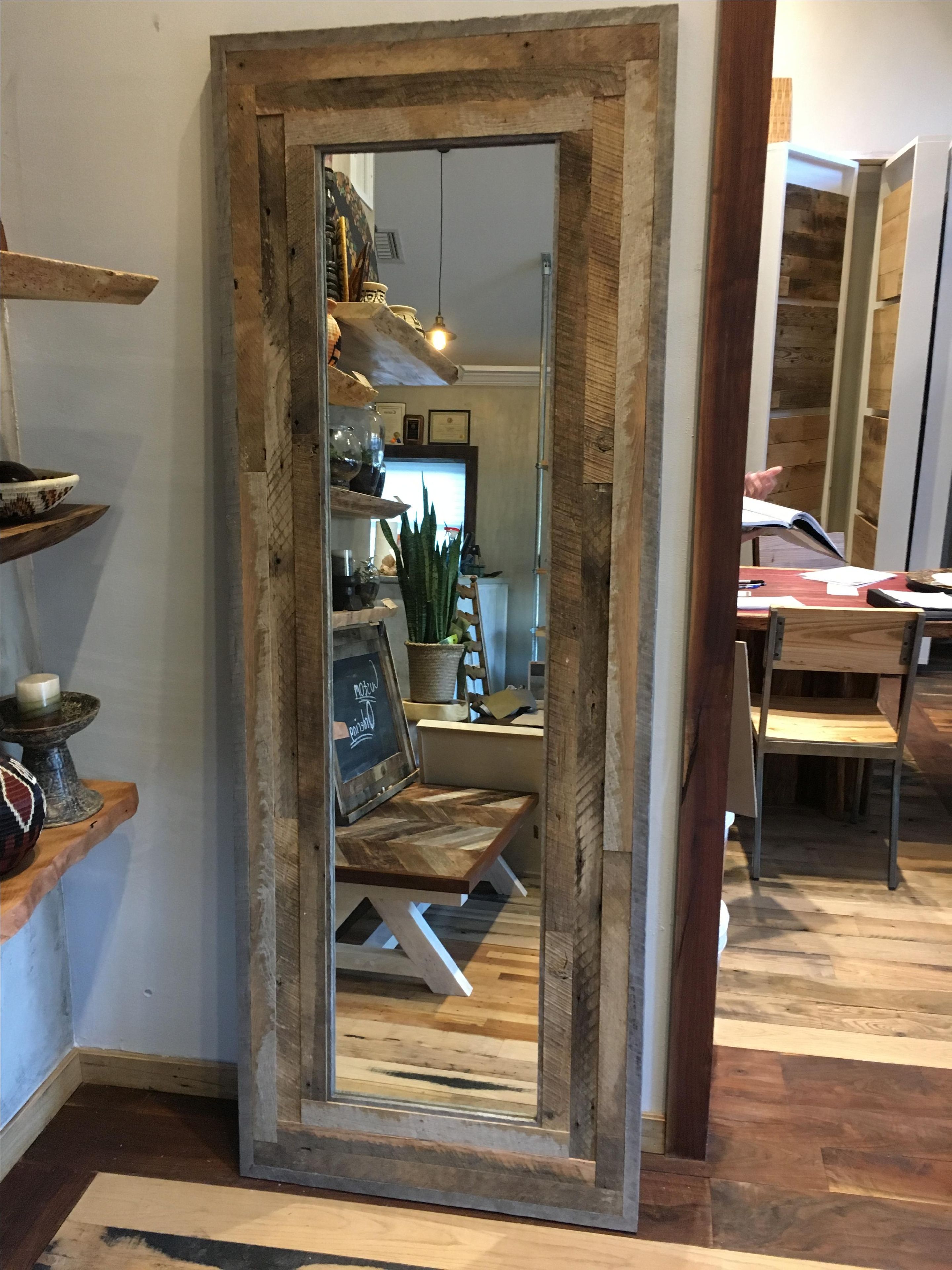 Reclaimed Wood Leaning Wall Mirror Or Door. 3