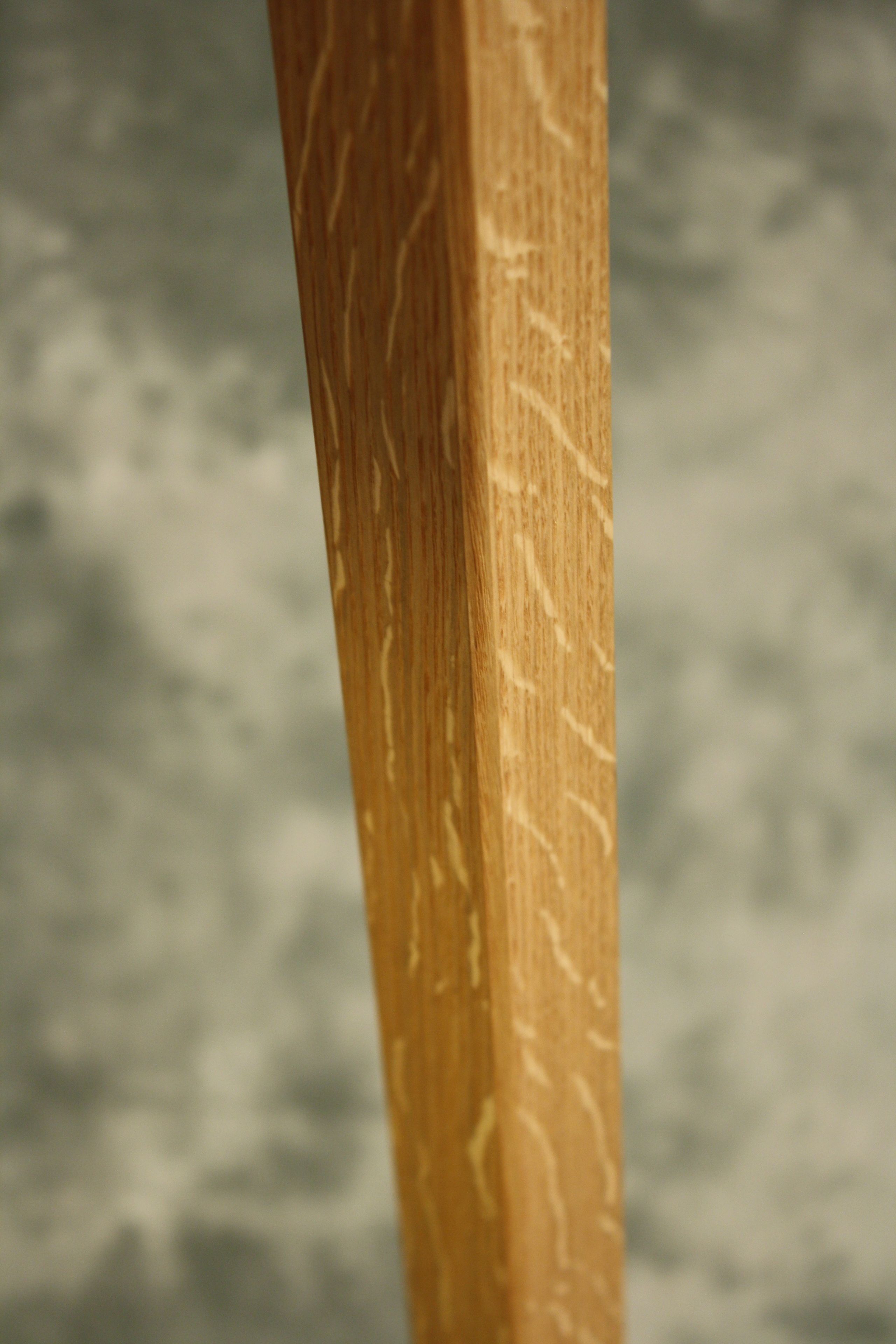 Egret Lamp: Oak With Curved Arm / Cotton Cord / East Fork Pottery Shade / Japanese Joinery Assembly 5 