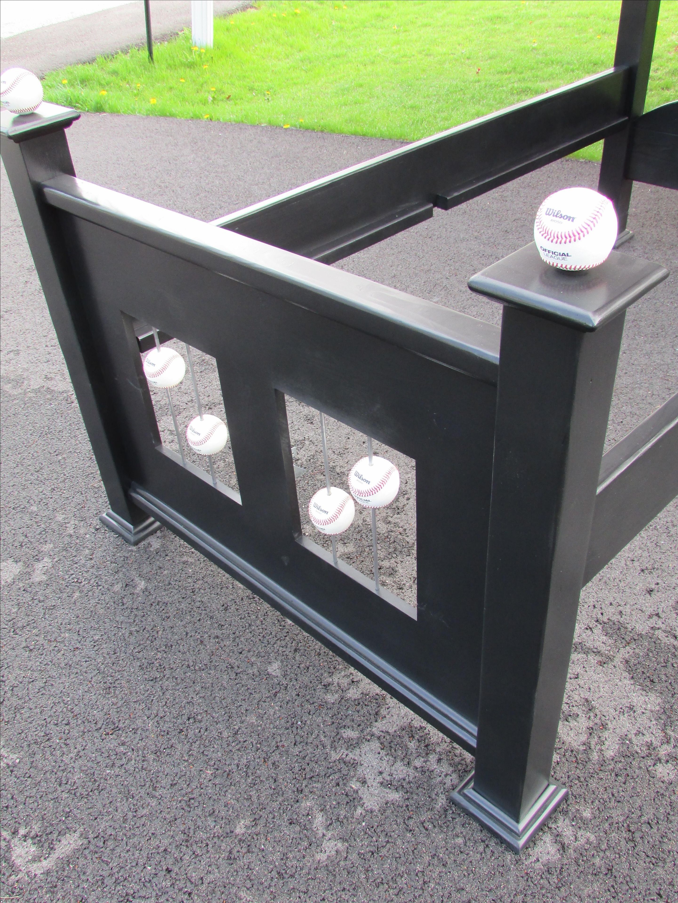 Baseball Theme Bed With Customized Bats 5 