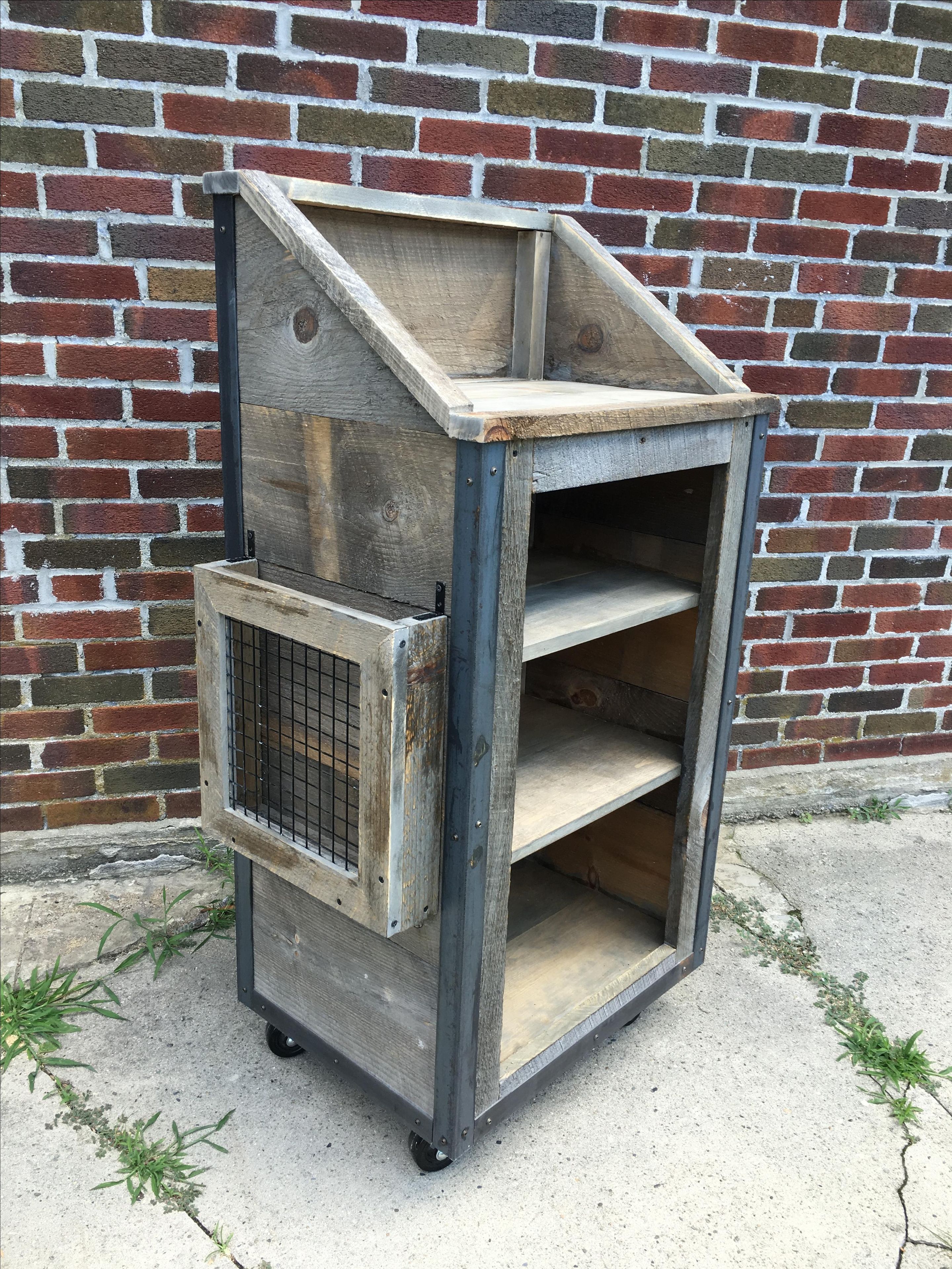 Rustic Industrial Hostess / Host / Wait Staff Station / Stand / Reception Desk In Weathered Grey 5