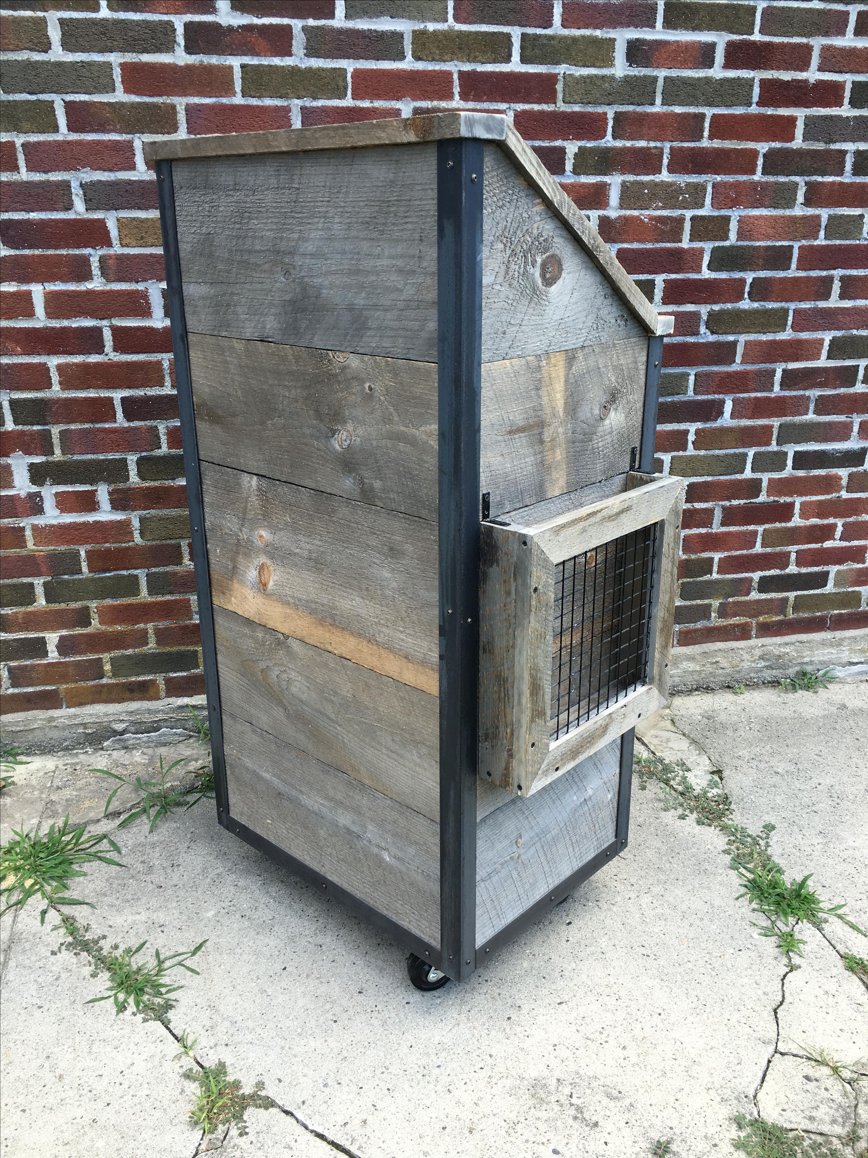 Rustic Industrial Hostess / Host / Wait Staff Station / Stand / Reception Desk In Weathered Grey 3