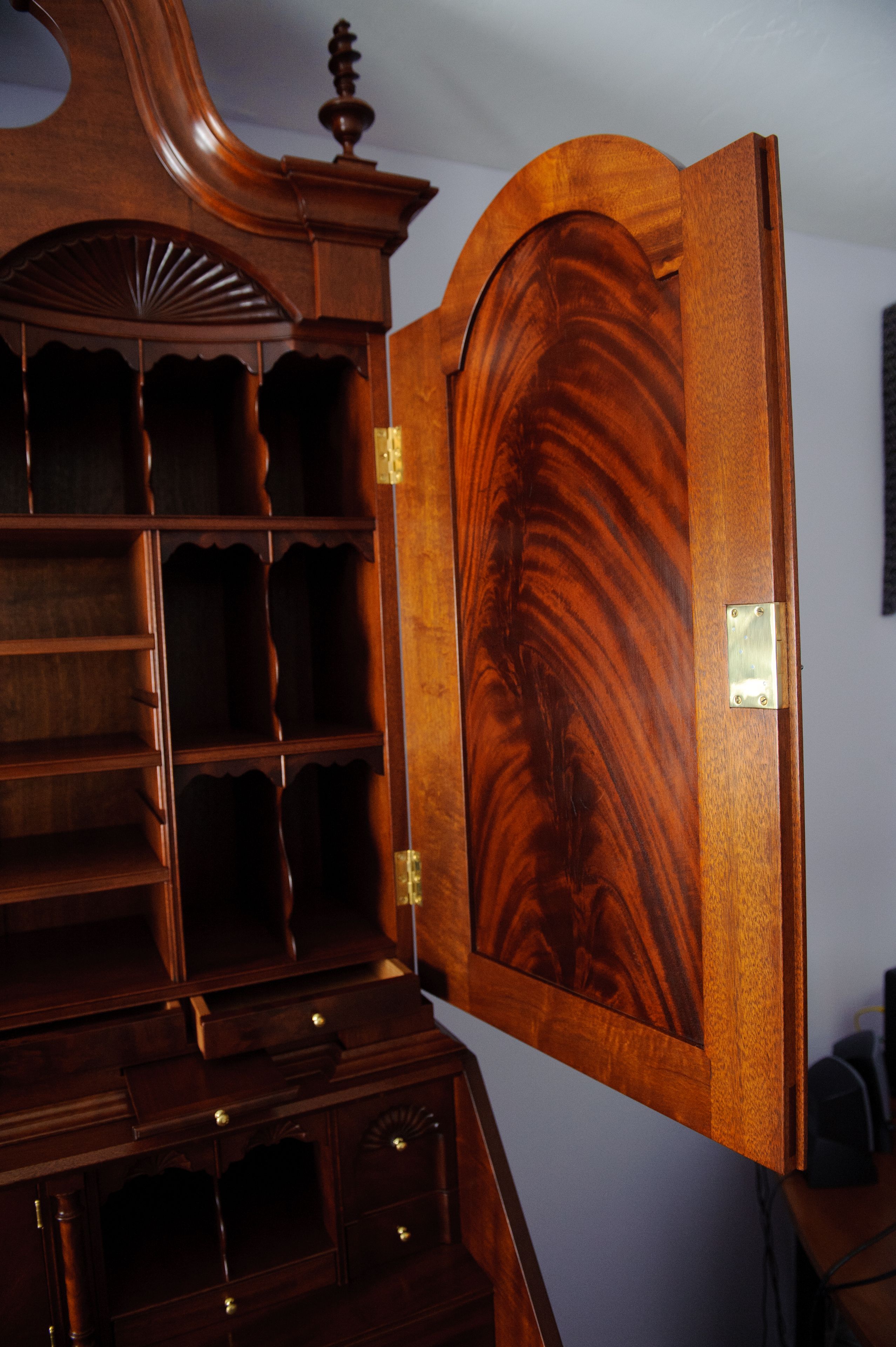 Secretary Desk, Upper Bookcase, Solid Mahogany 3