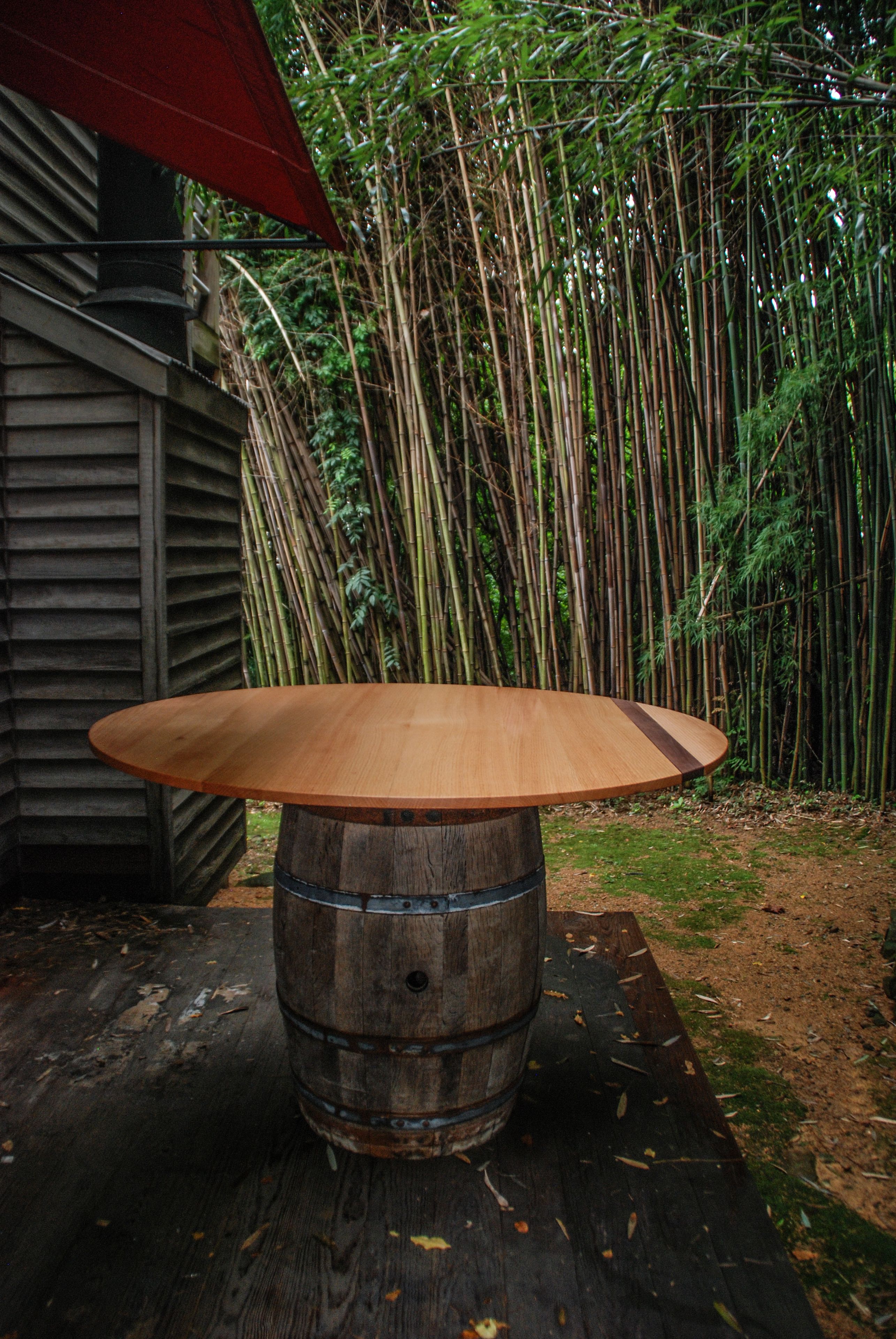 Oak Barrel Dining Table 2