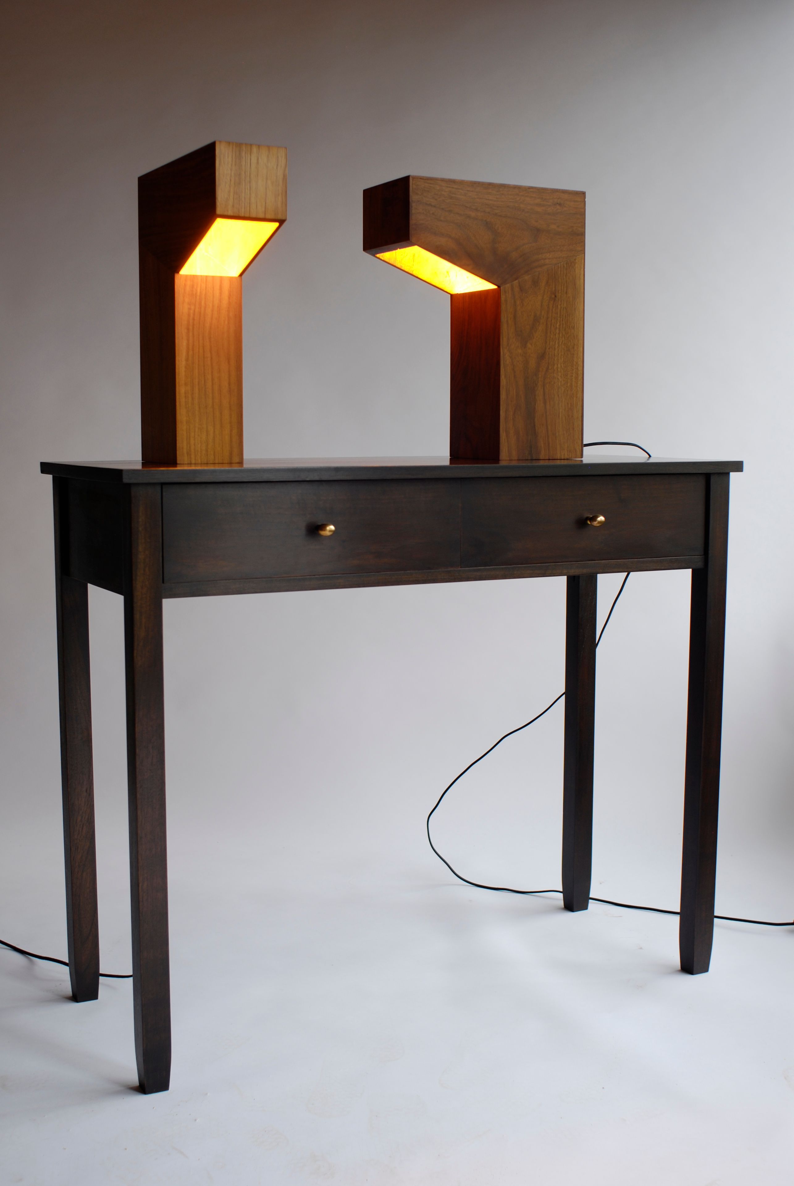 Teak And Walnut Lamp 4 