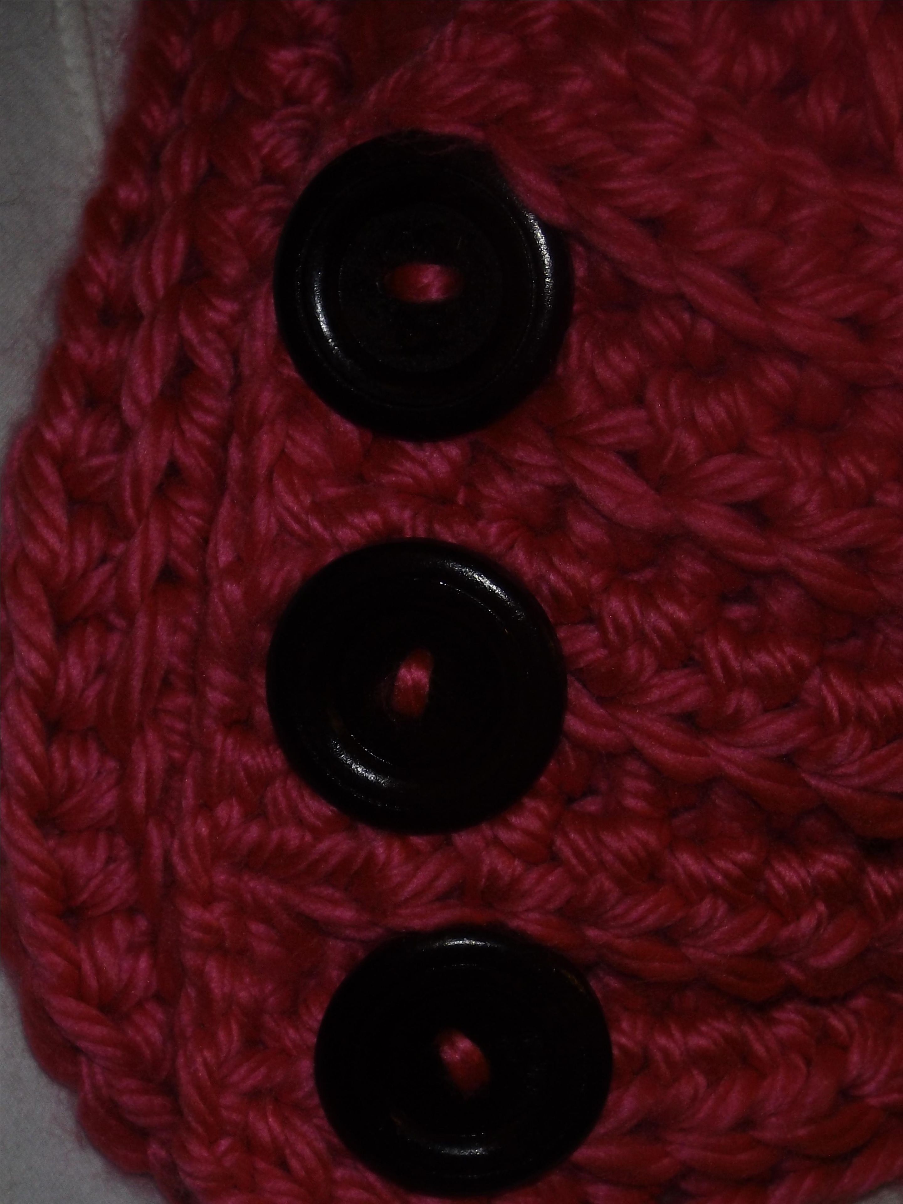Pink Button Neck Warmer 3 