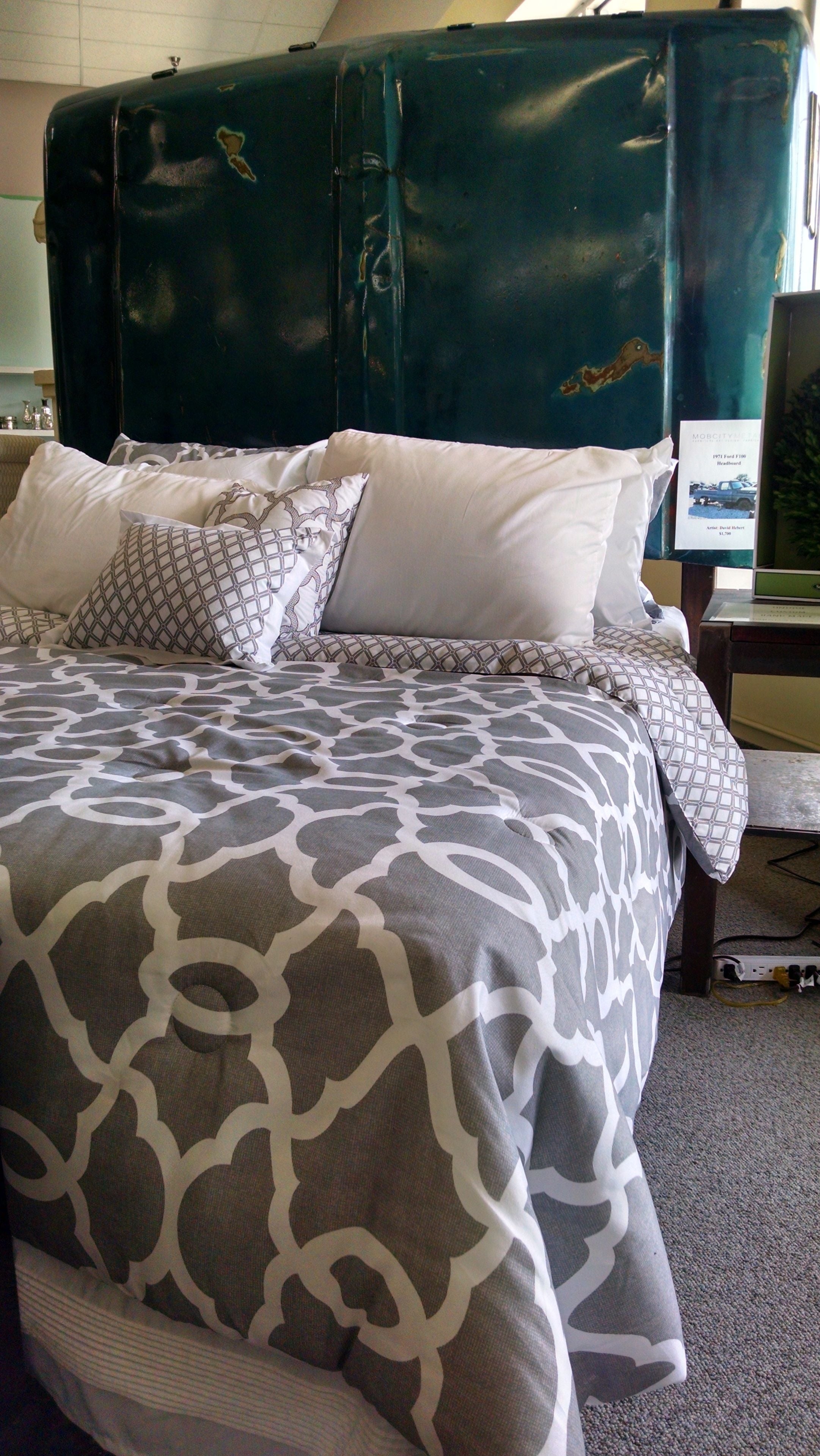 Industrial Metal Carhood Headboard 4 