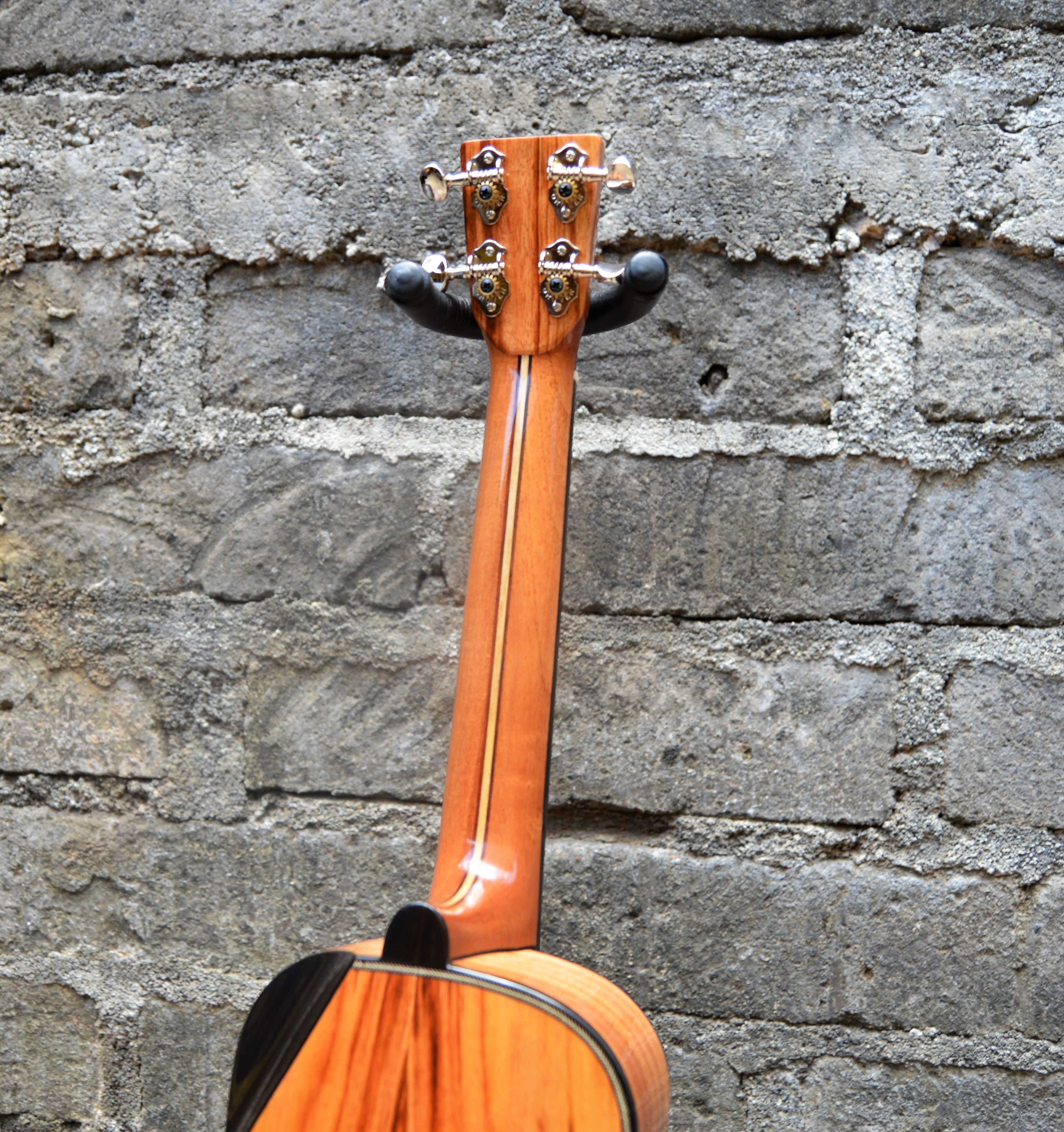 Custom Tenor Ukulele By Pinol Guitars And Ukuleles W/T Tigerwood Rosewood & Ebony W/T Thigh-Rest 6 