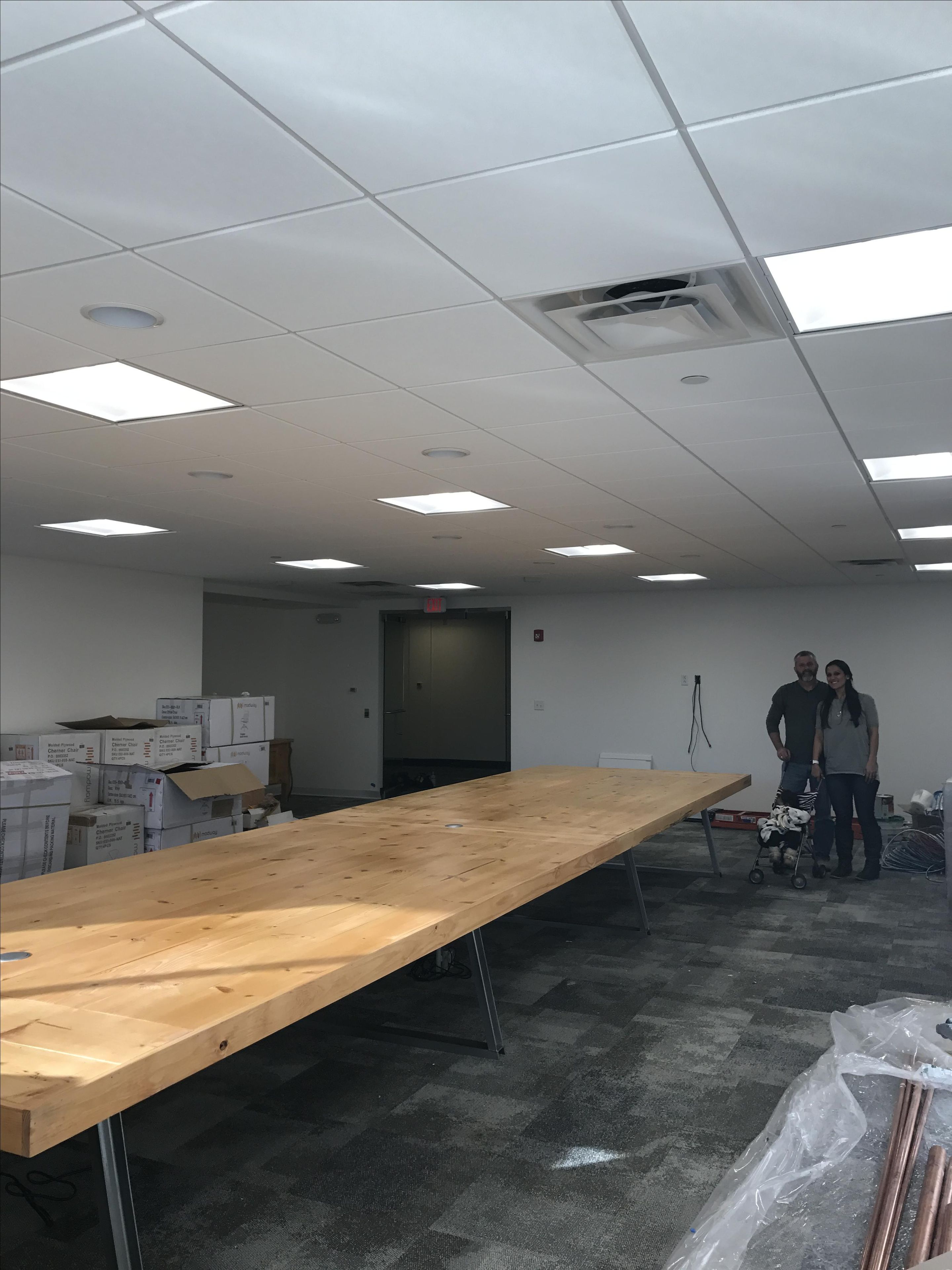 24'X6' Rustic Conference Table With Data Ports! 2 