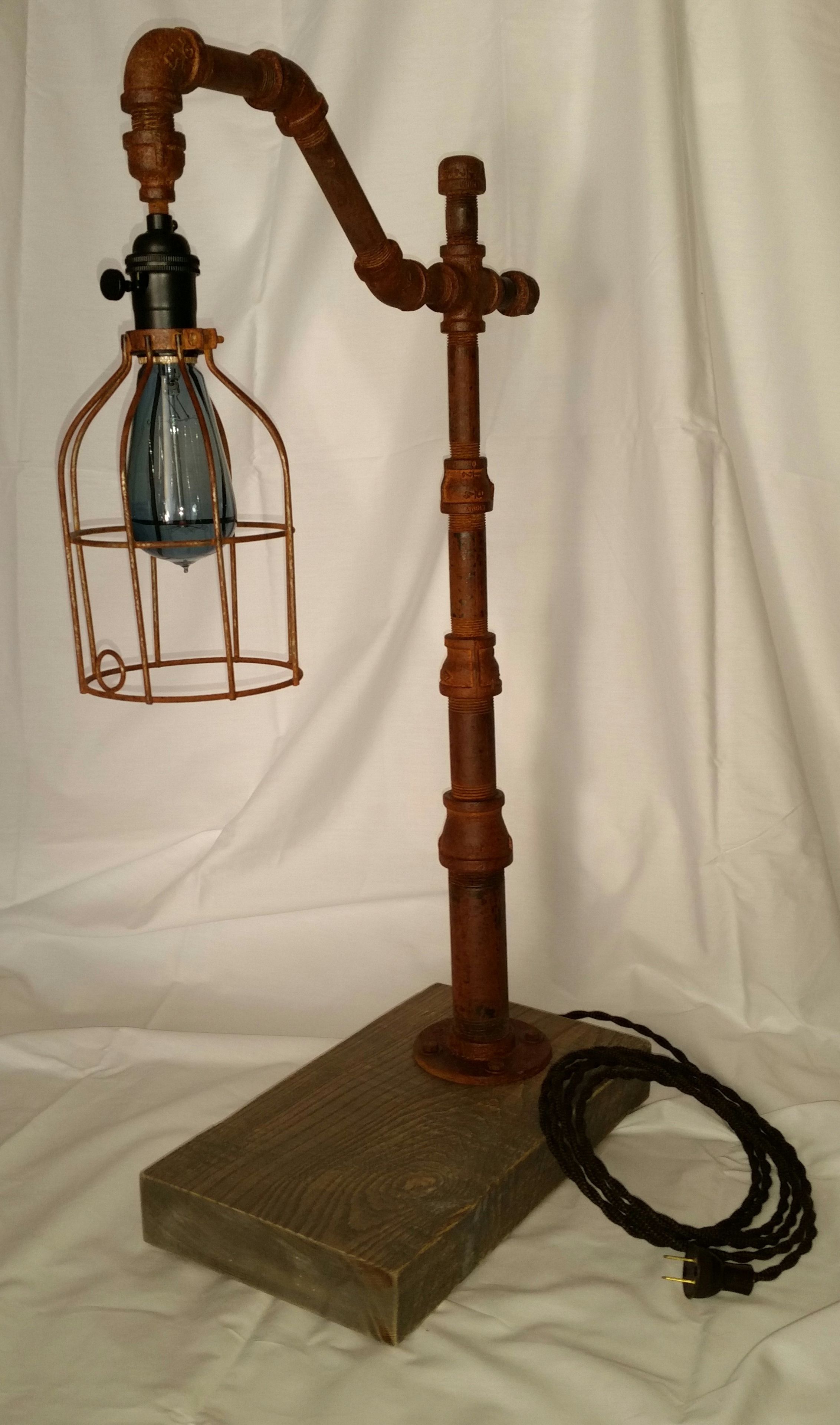 Streetlight Table Lamp W/ Cage