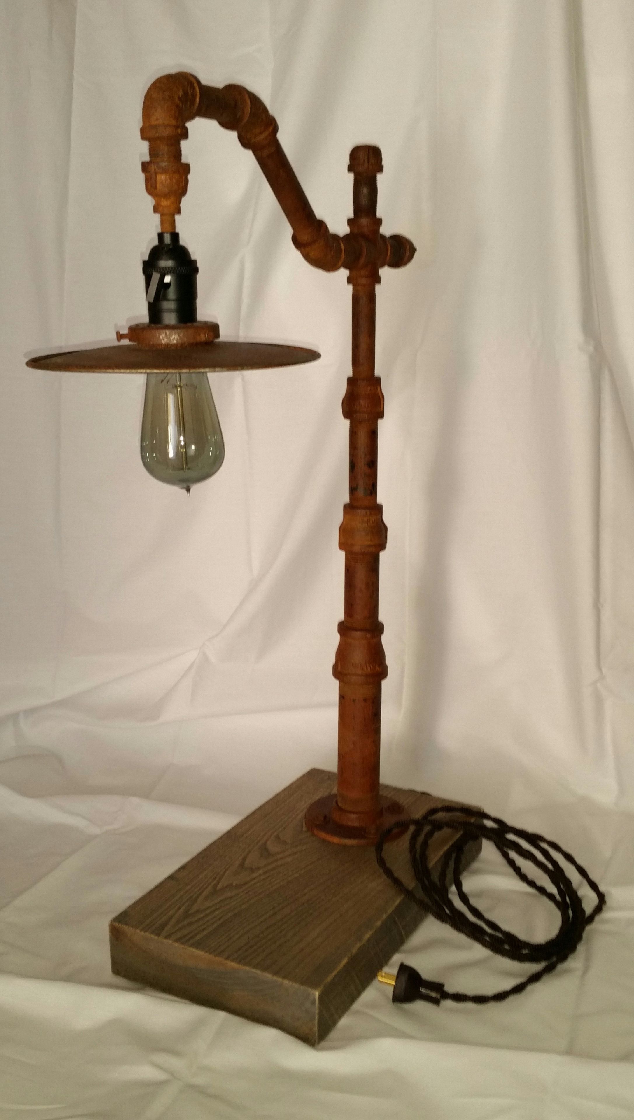 Streetlight Table Lamp W/ Metal Shade