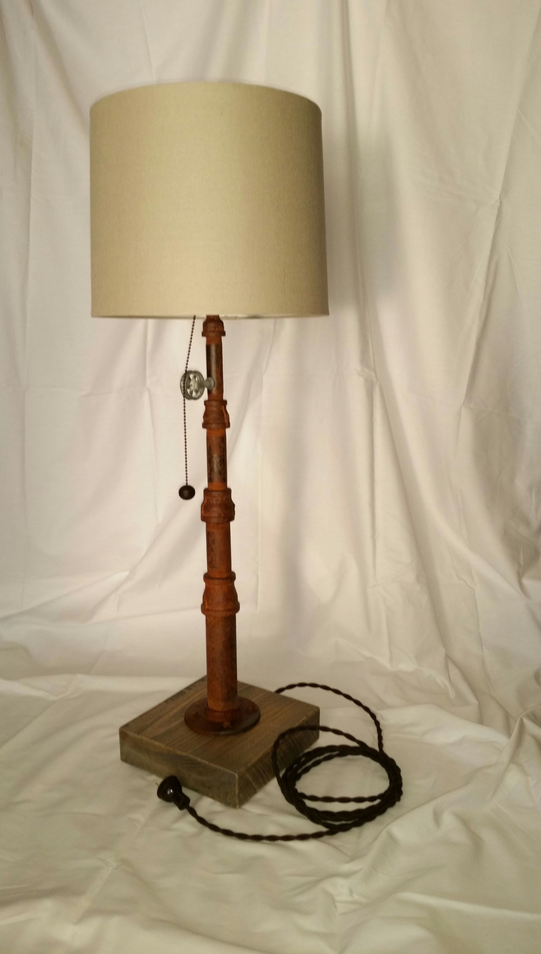 Pole Table Lamp W/ Pulley