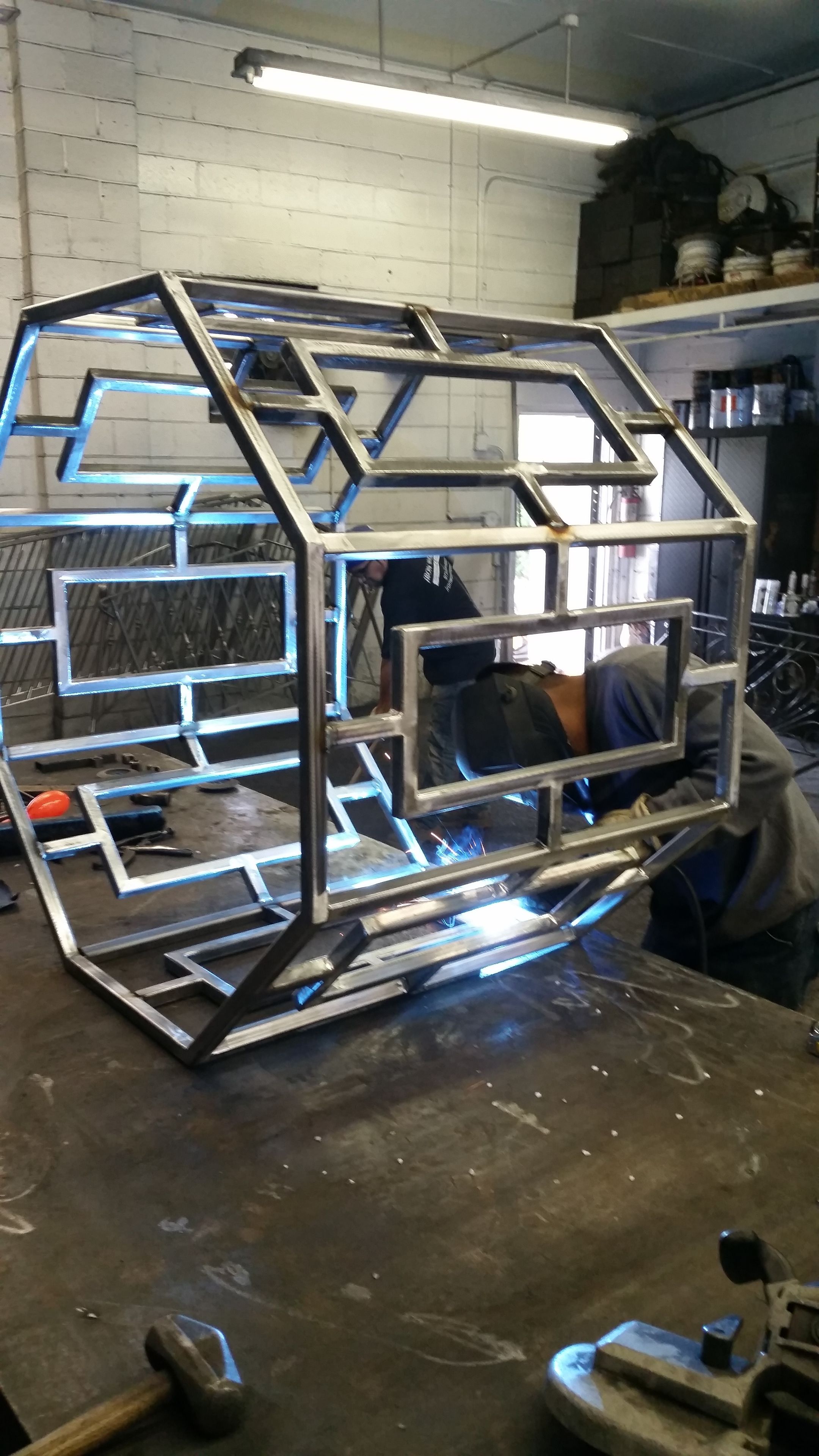 Contemporary Wrought Iron Table Base 4