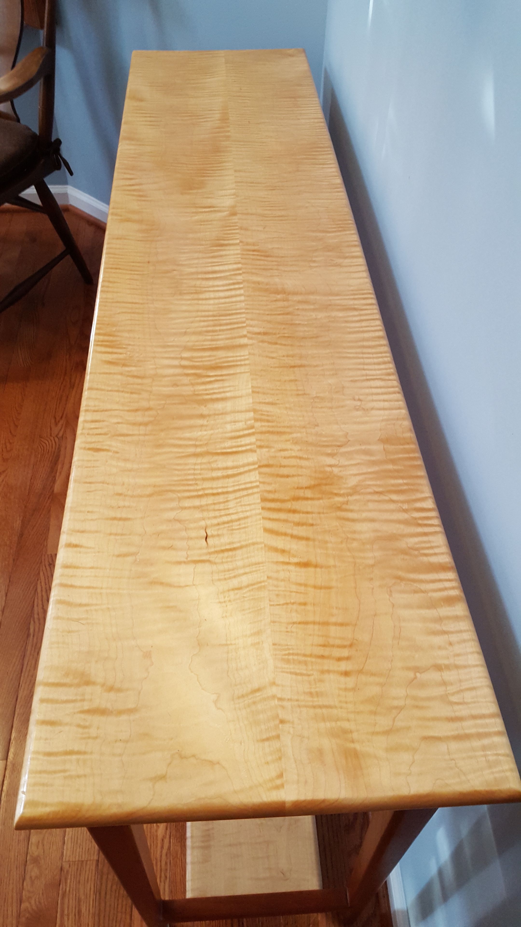 Curly Maple And Cherry Sofa Table 2 