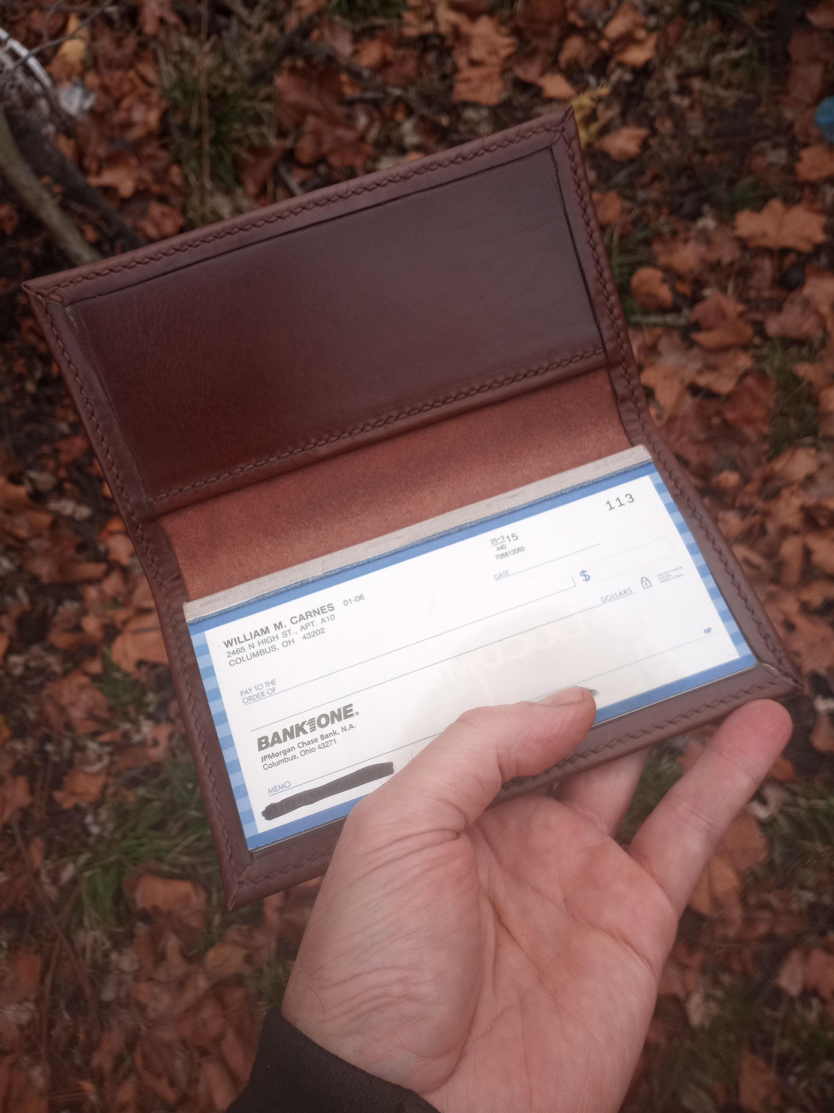 Italian Leather Checkbook 2 