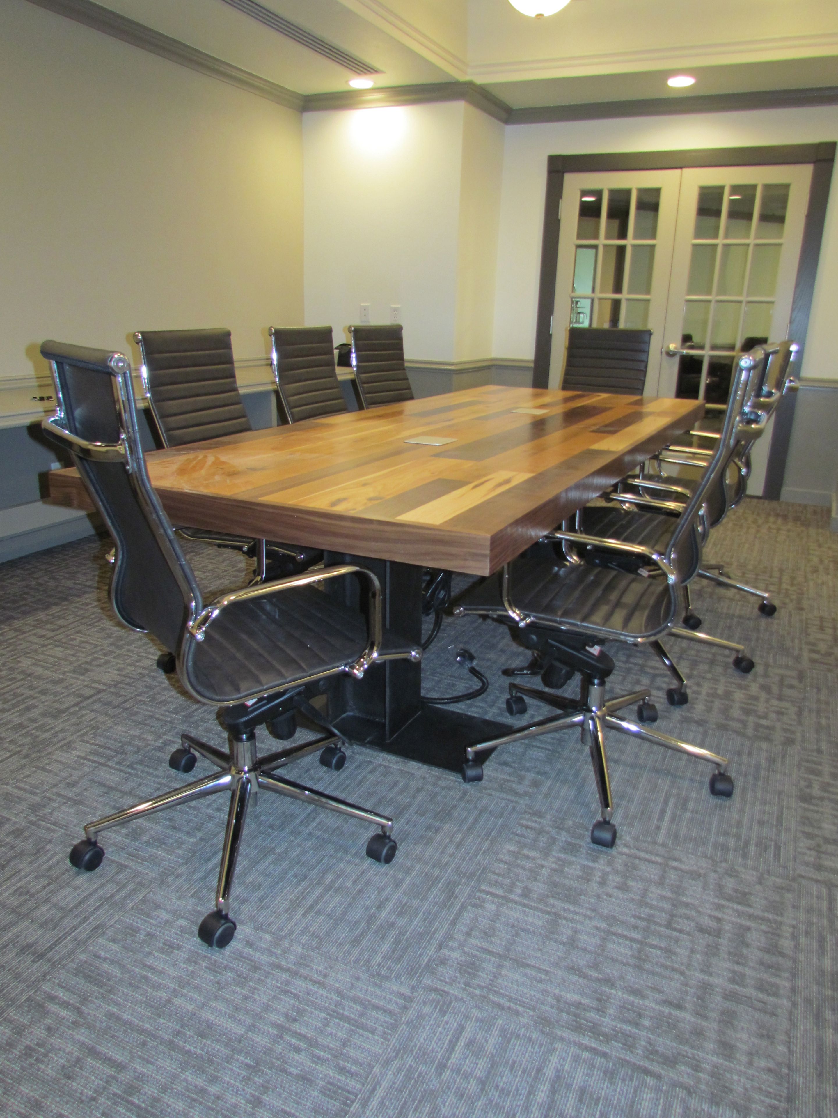 Custom Wood And Steel Conference Table 3