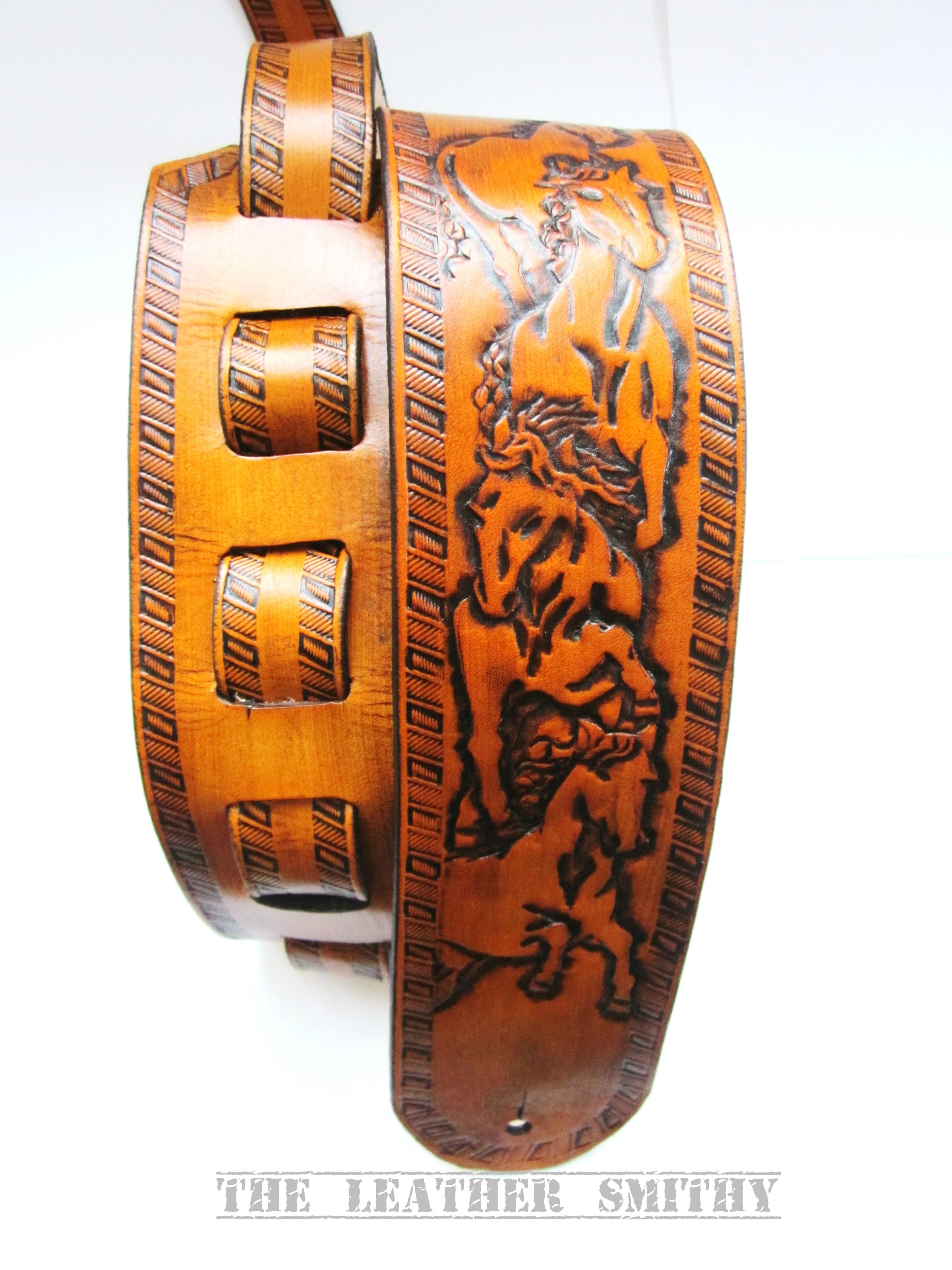 Wild Horse Leather Adjustable Guitar Strap 2