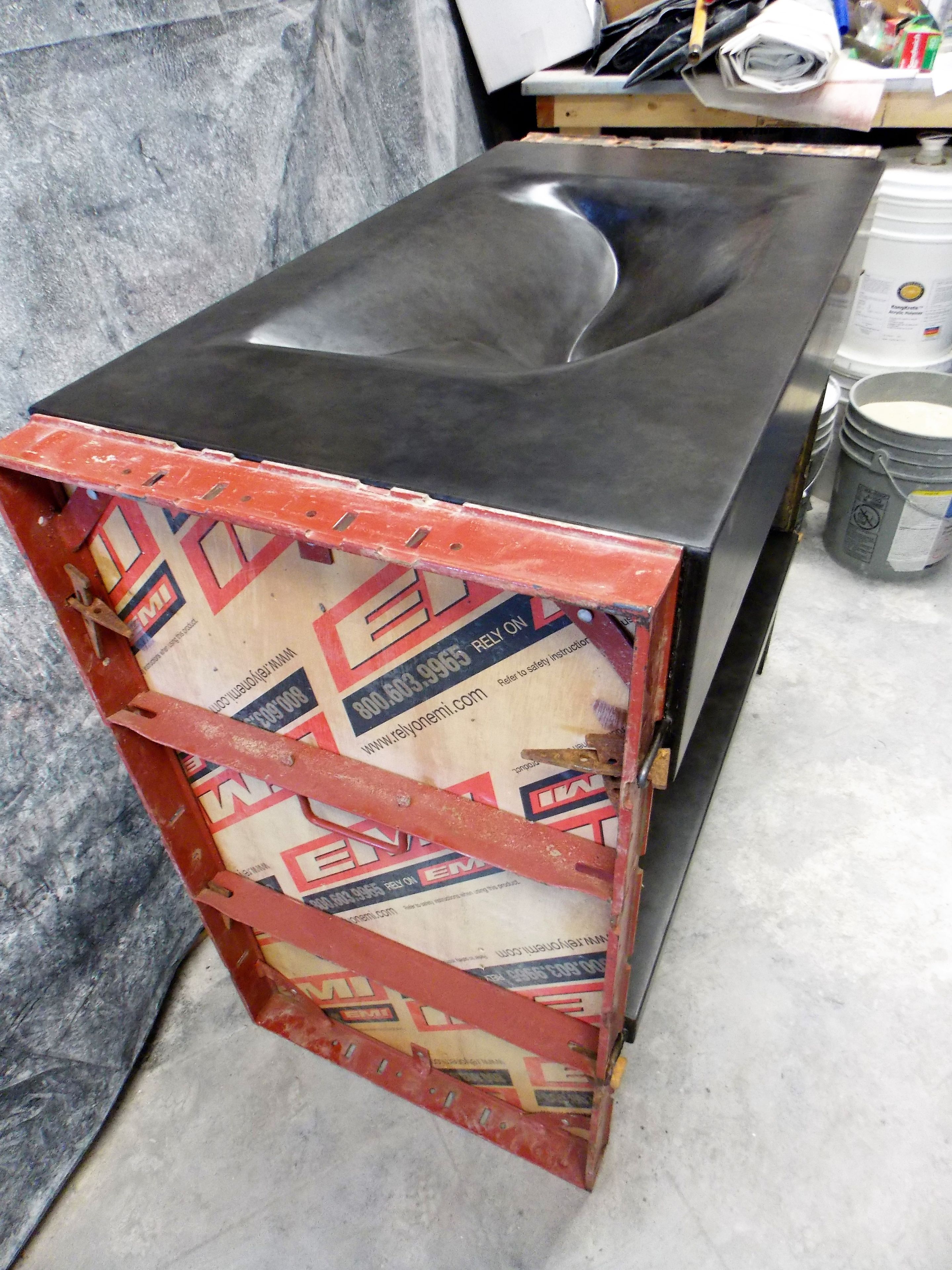 Concrete And Filler-Form Modular Vanity With Integral Sink 4 
