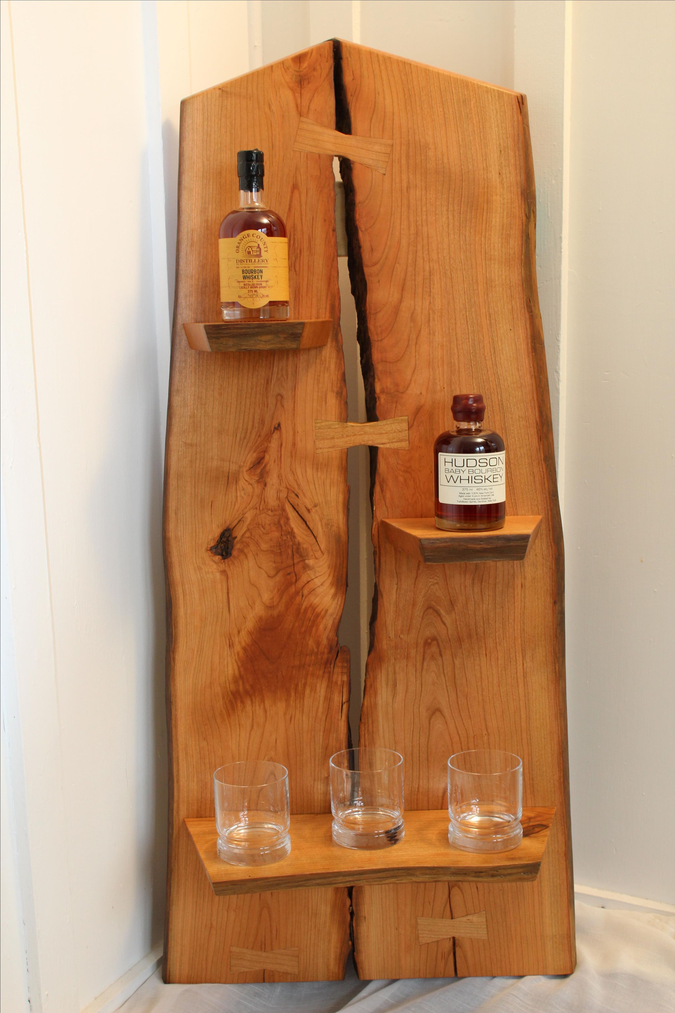 Decorative Cherry Live Edge Shelf 5