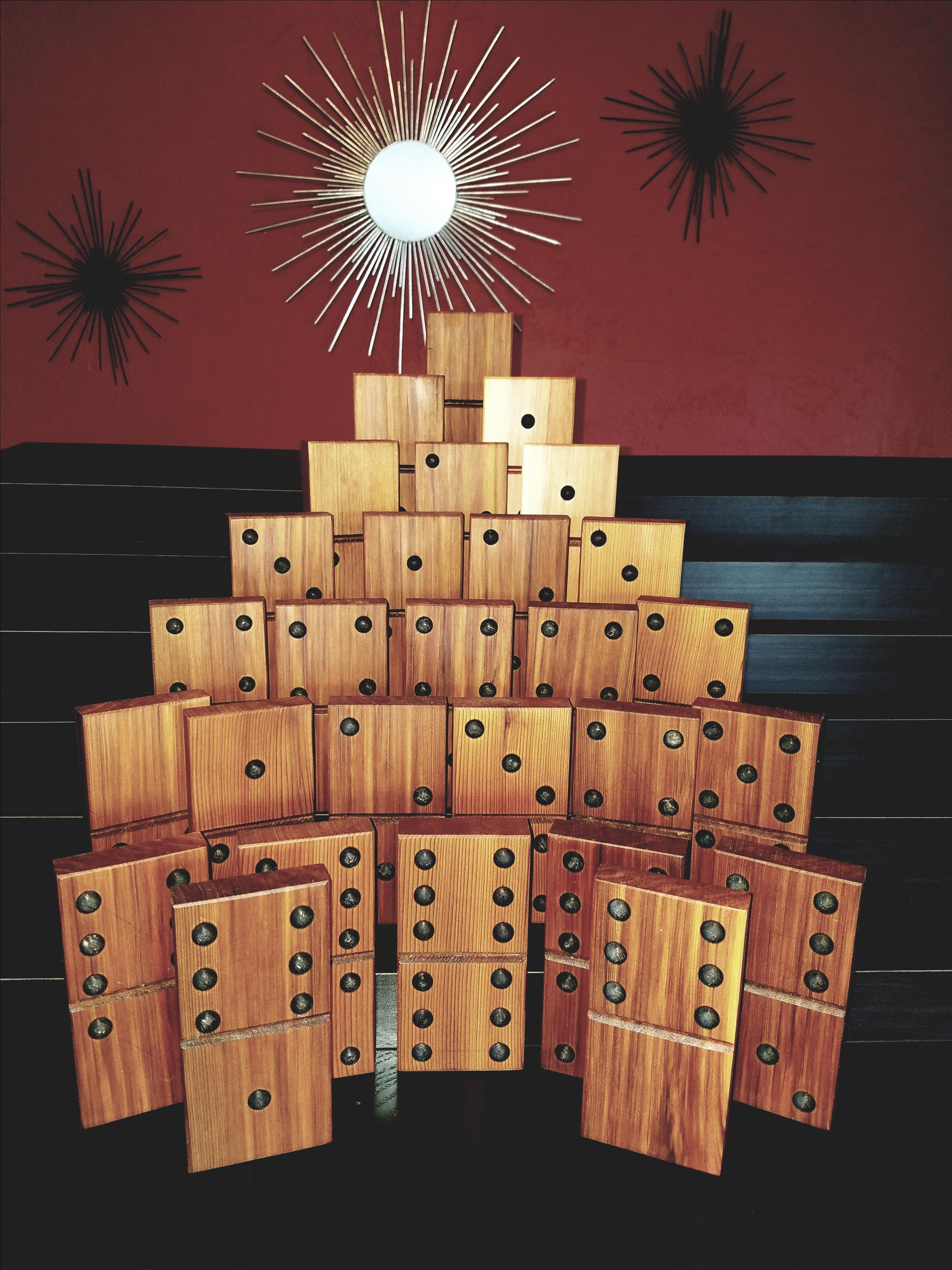 Giant Dominoes Solid Cedar Full Set Of 28