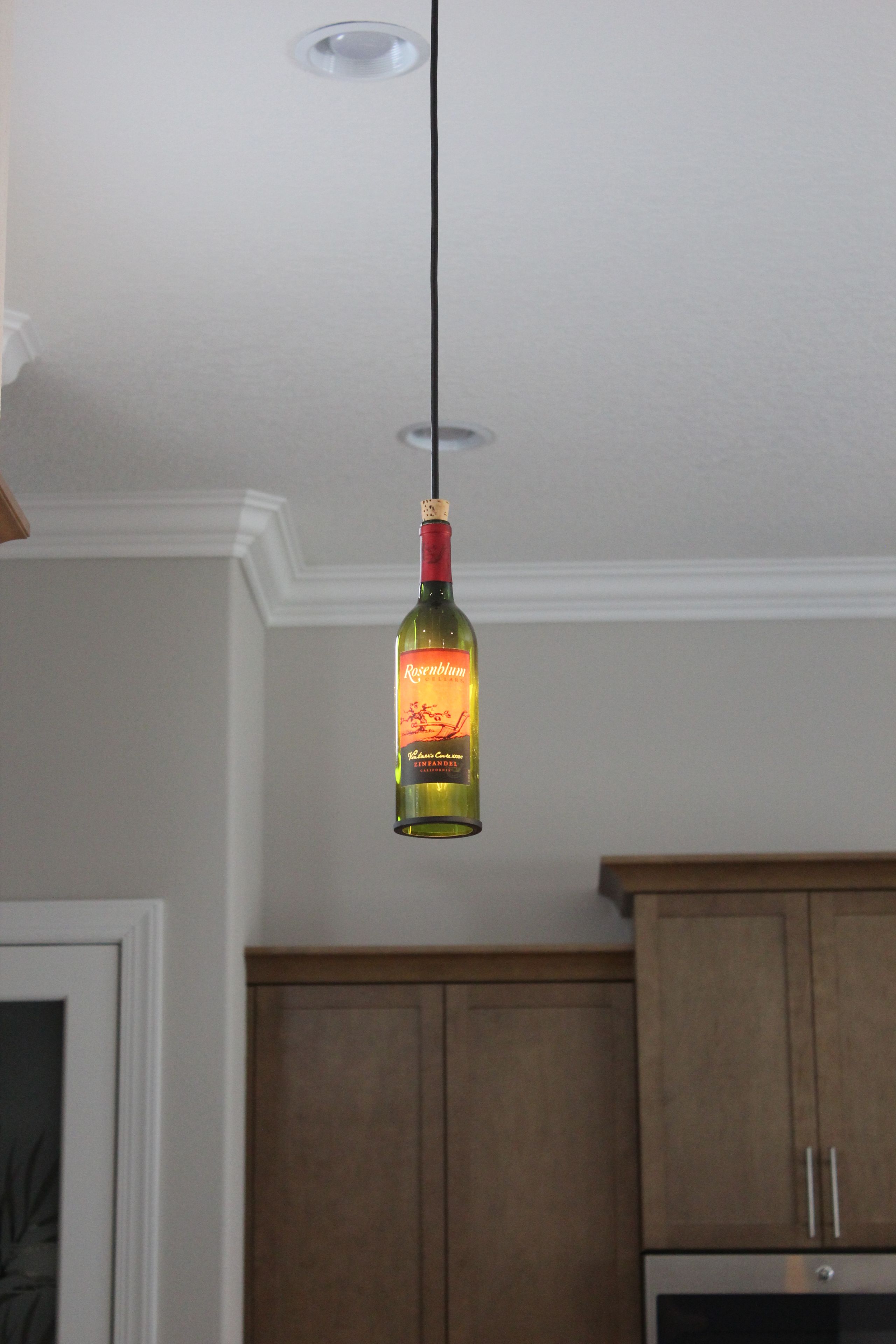 Wine Bottle Pendant 3 Light Set - Customer Bottles 3