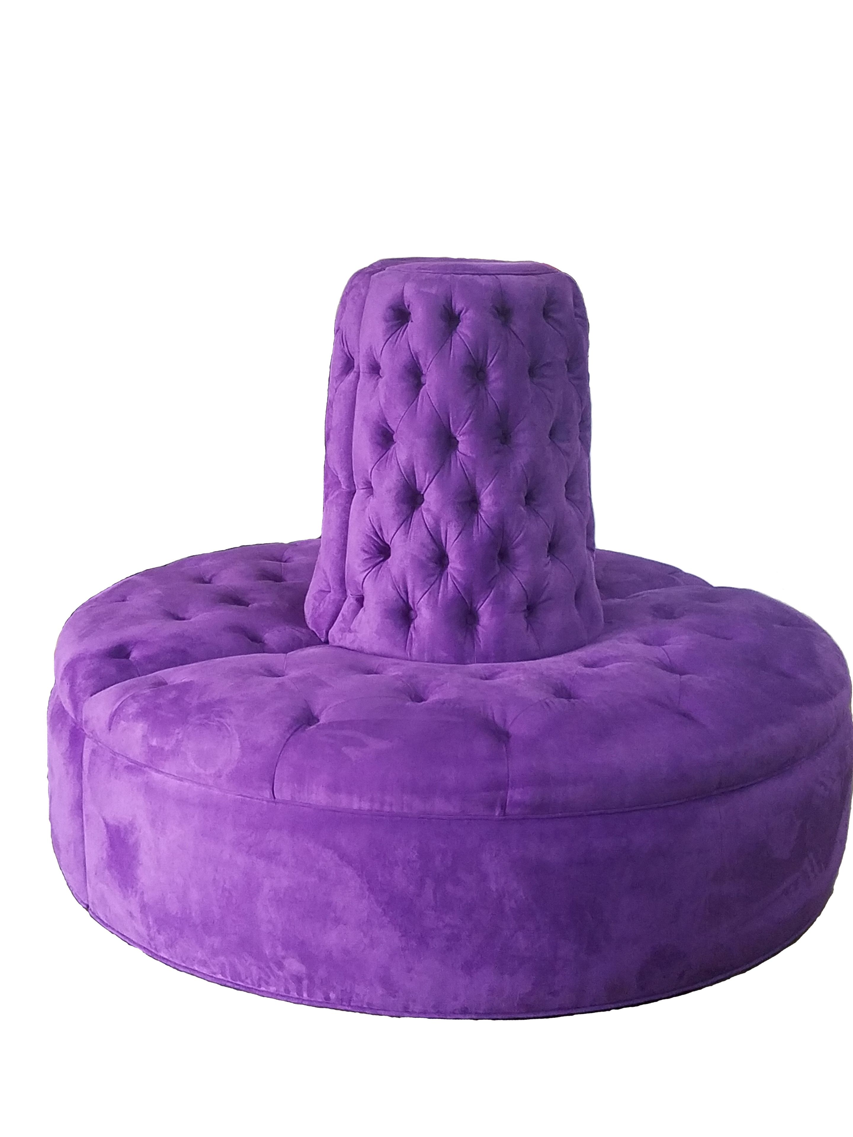 Fully Tufted Circle Banquette Sofa 3 