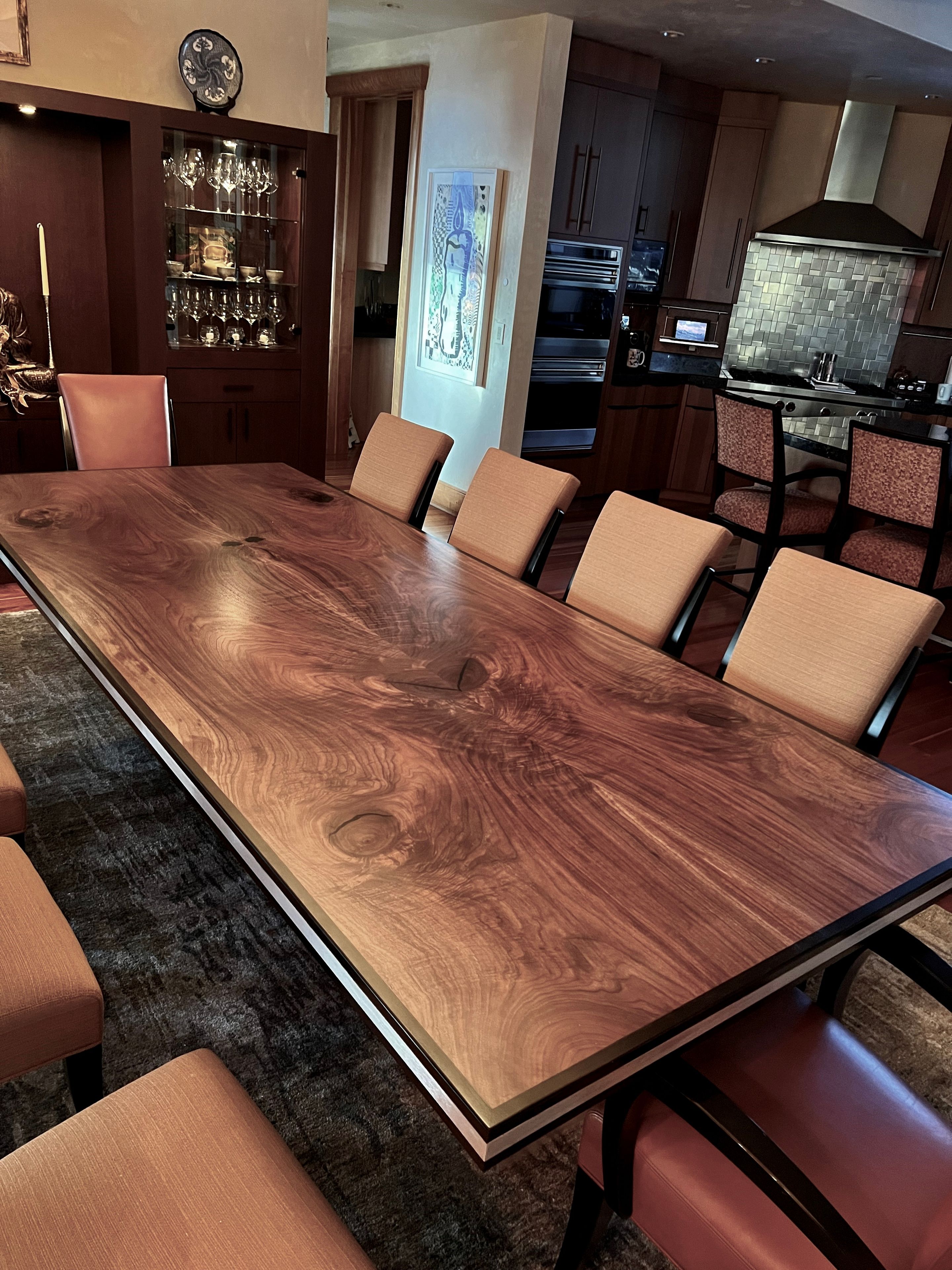 Book Matched Walnut Dining Table
