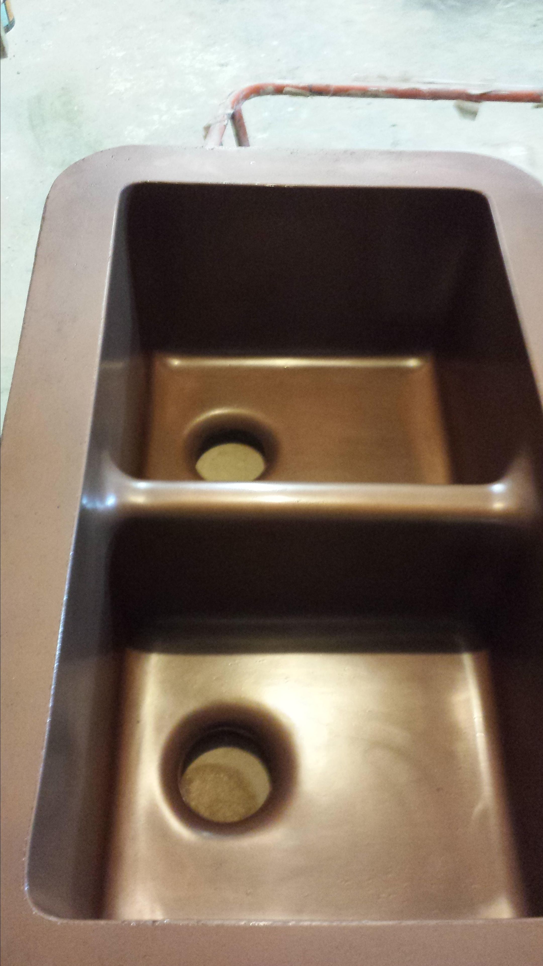 Sink Custom Concrete Gfrc Concrete Copper Sink 36'' 3