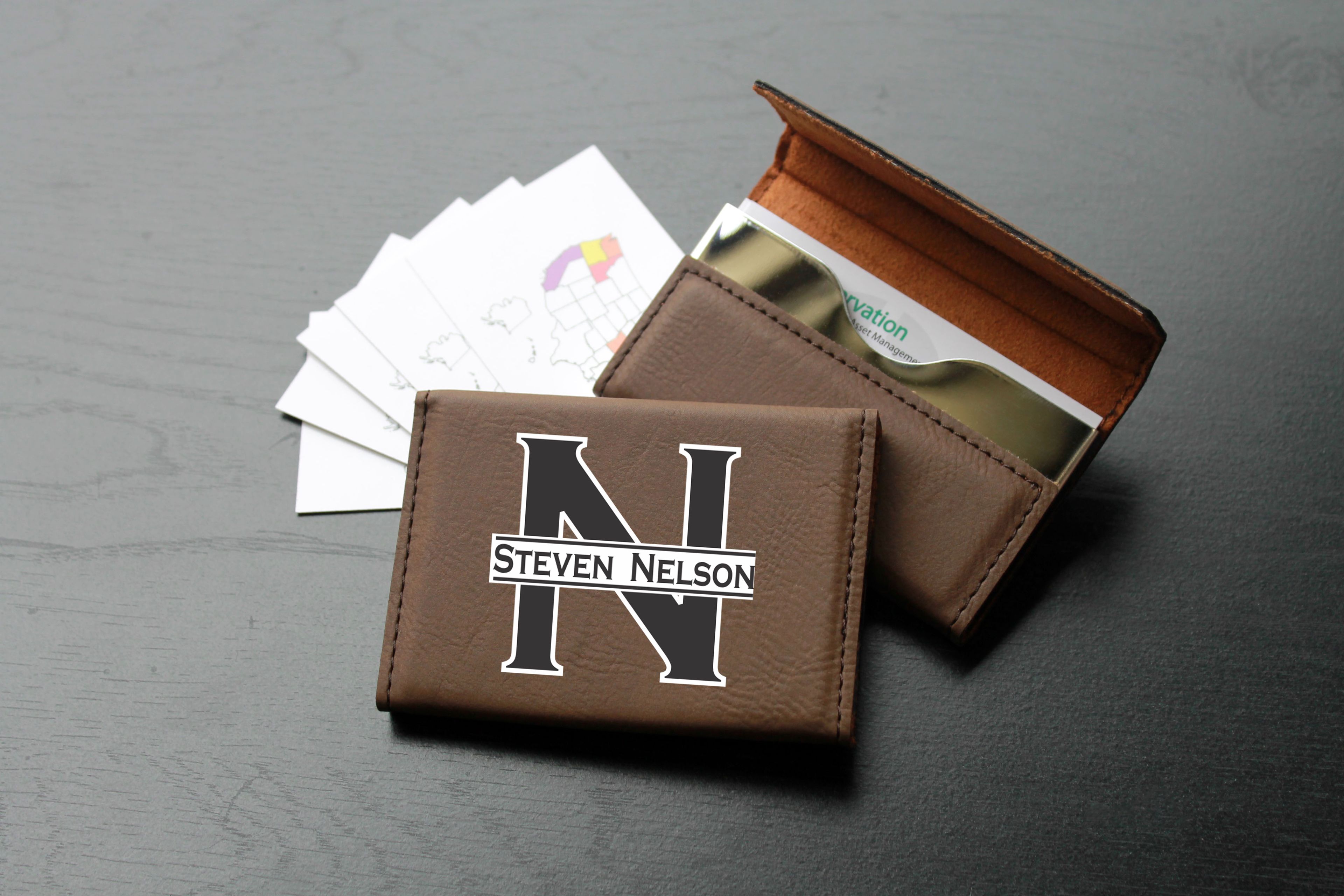Custom Business Card Holder --Bch-Db-Steven Nelson