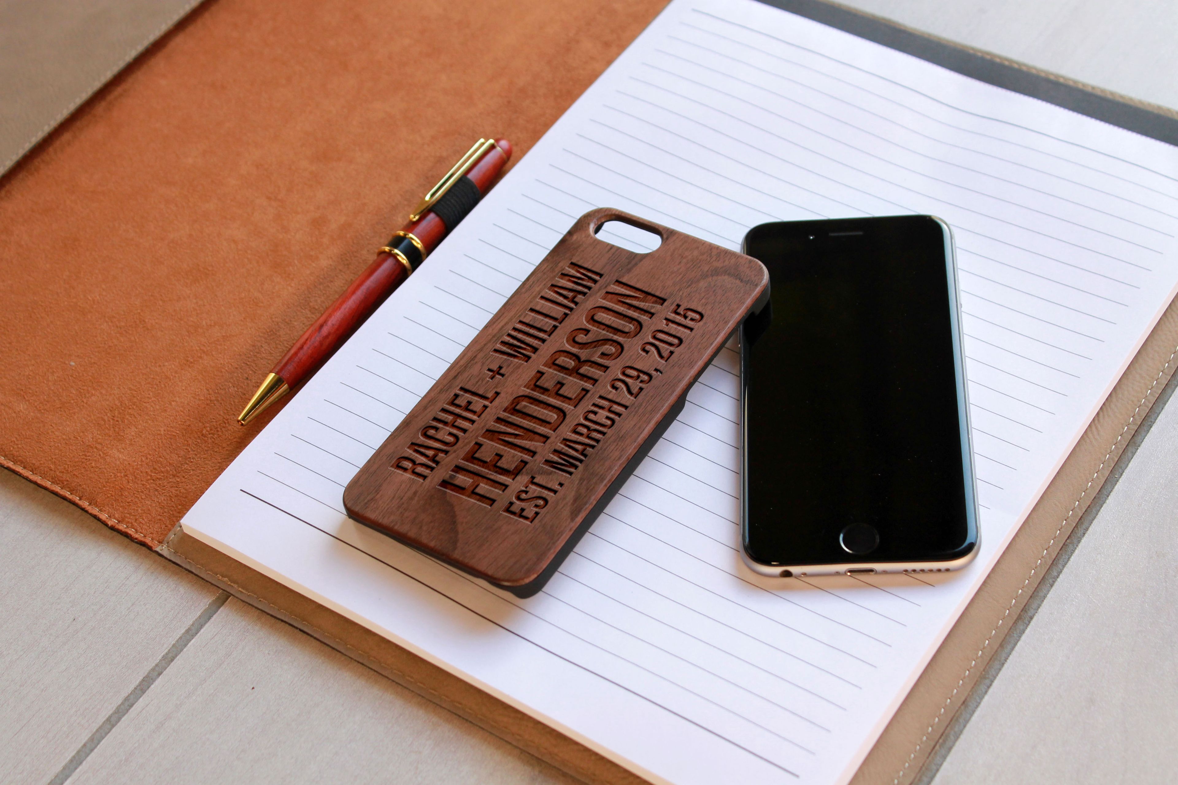 Custom Engraved Wooden Iphone 6 Case --Ip6-Wal-Rachel William Henderson