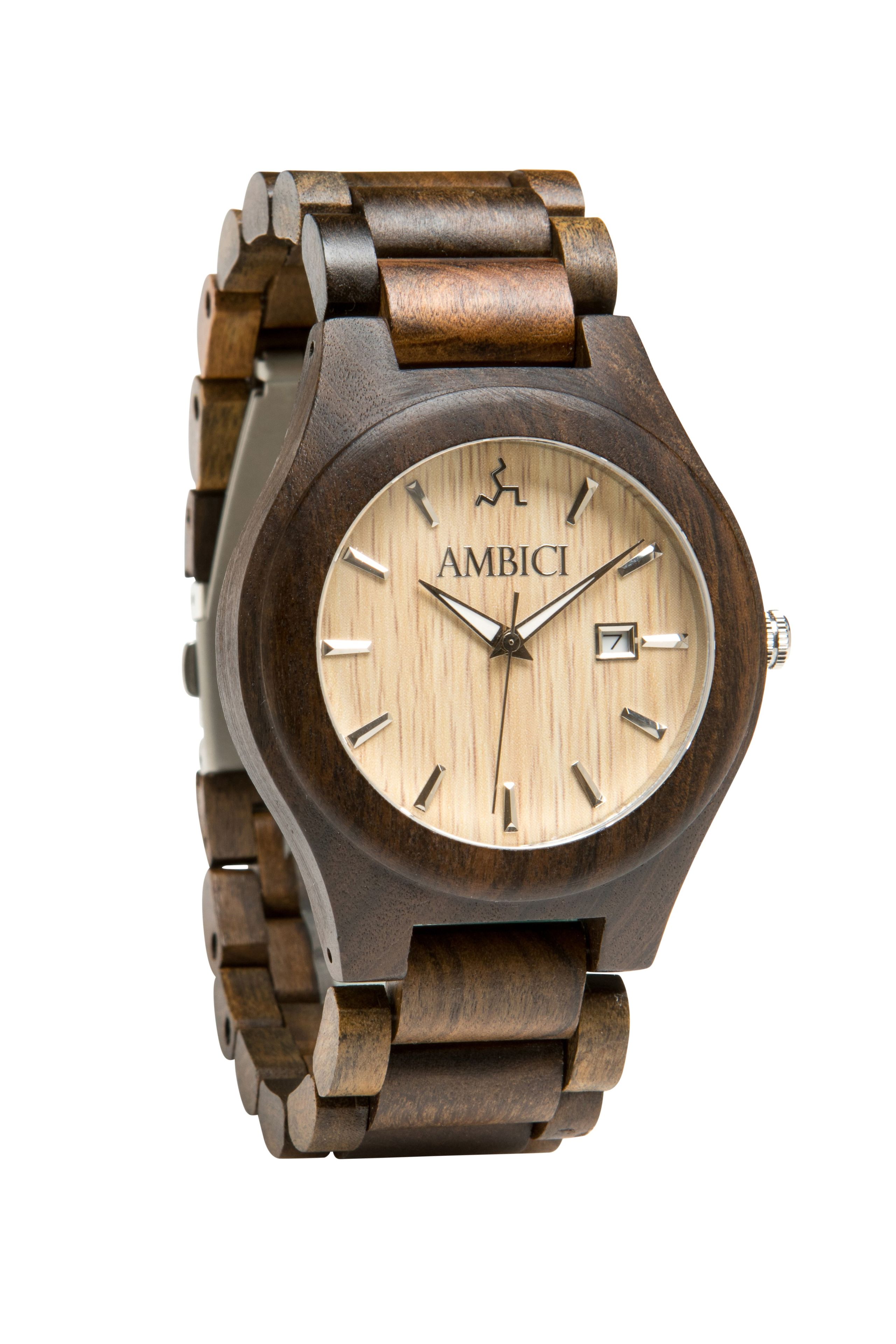 Engravable Groomsman Black Sandalwood And Maple Wood Watch By Ambici