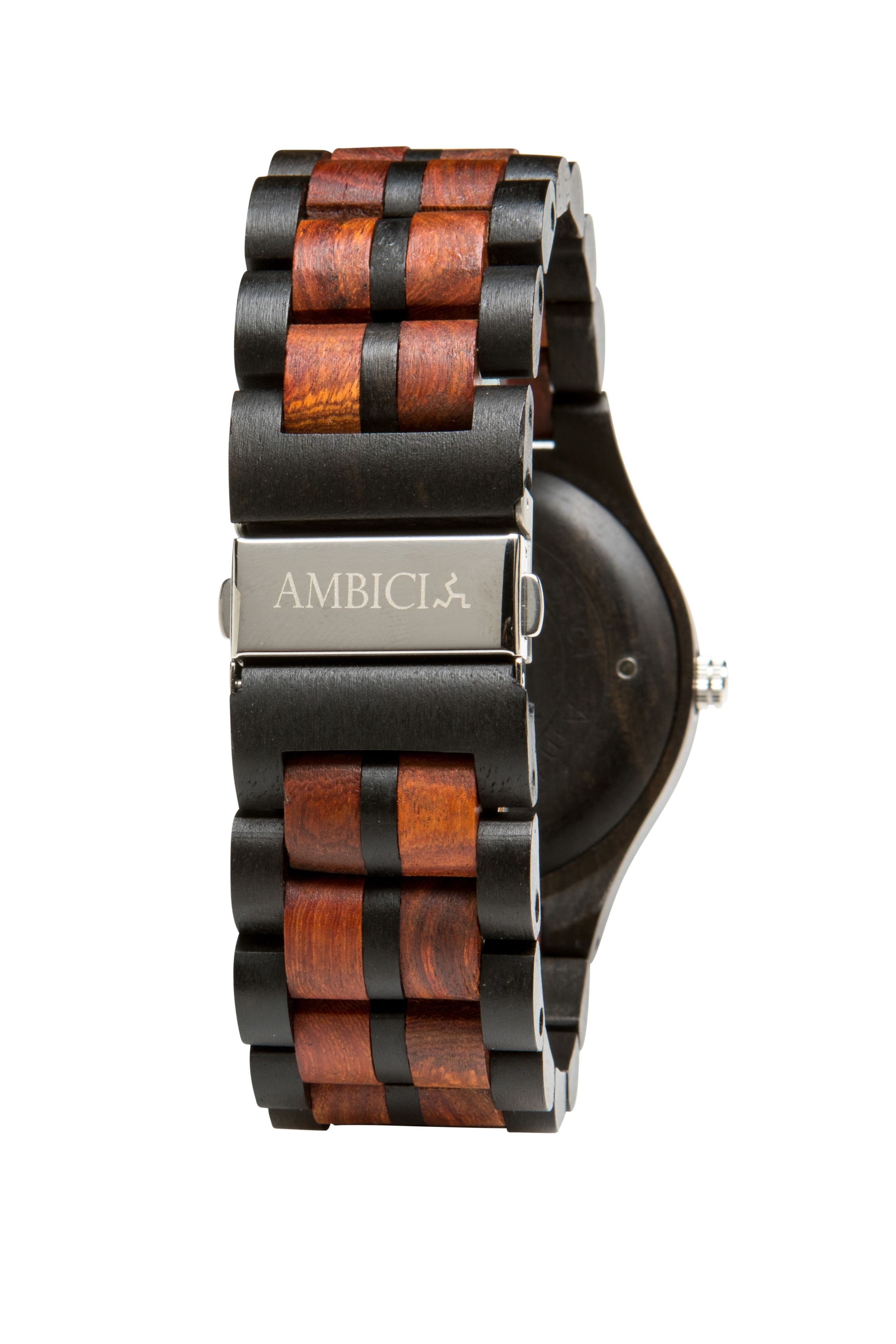 Custom Engraved Red Sandalwood And Ebony Wood Graduation Watch For Men By Ambici 3 