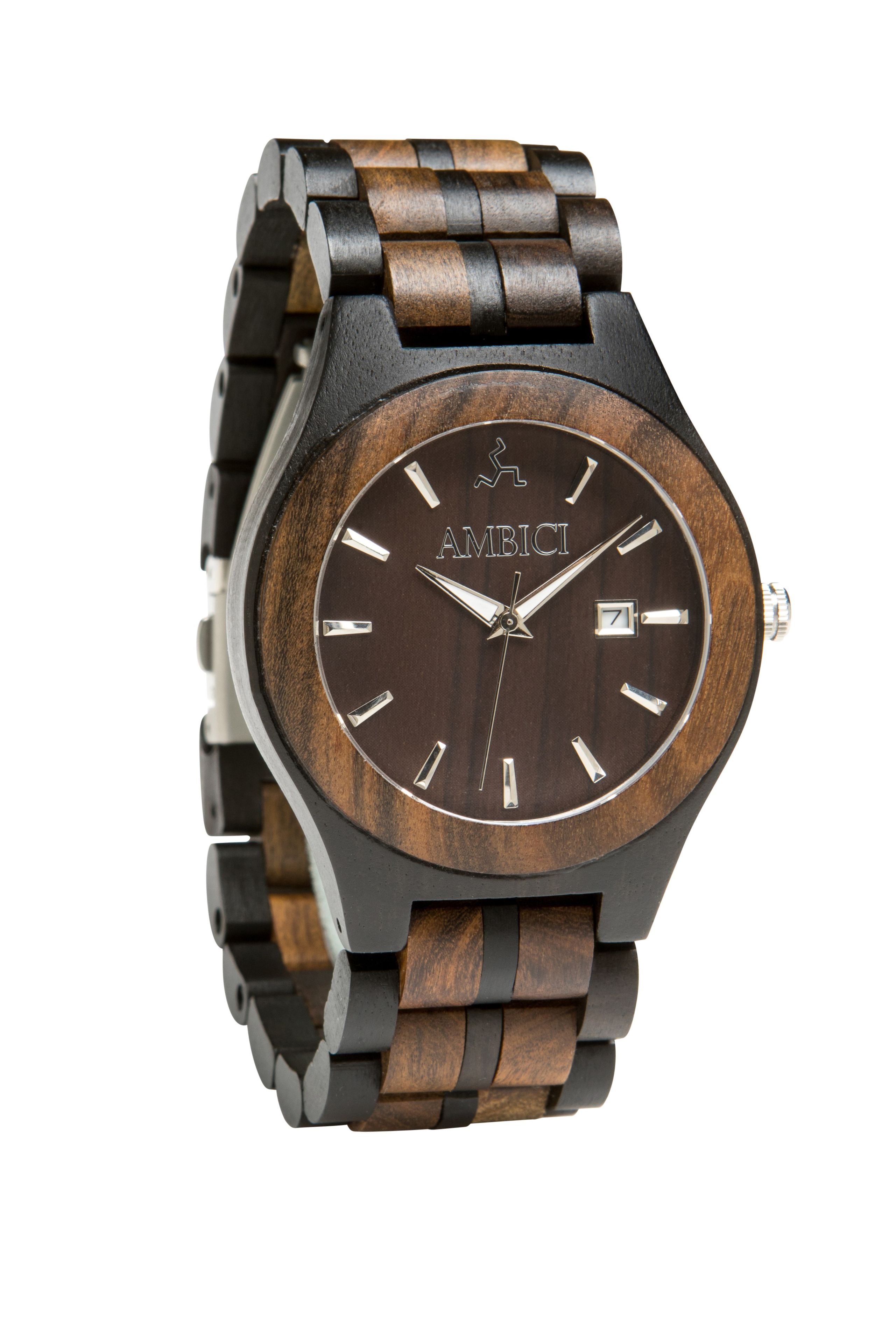 Personalized Black Sandalwood And Ebony Wood Watch For Men By Ambici