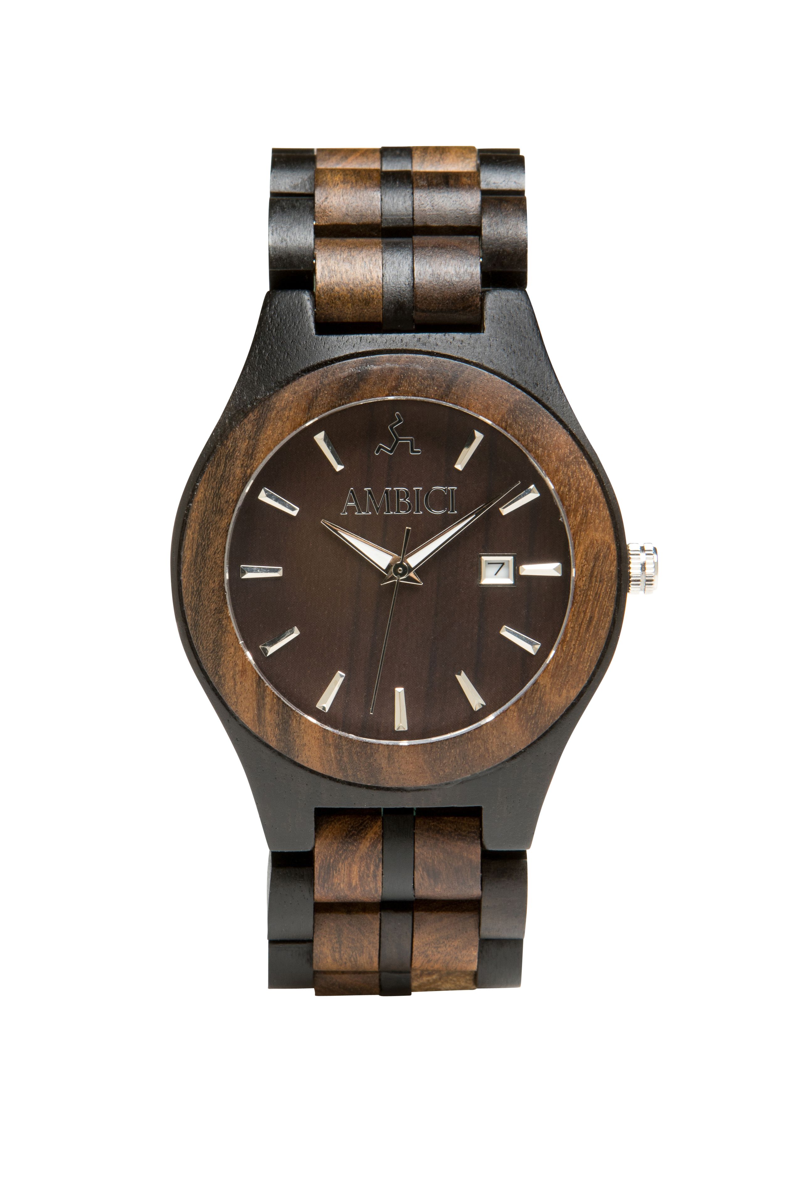 Personalized Black Sandalwood And Ebony Wood Watch For Men By Ambici 2 