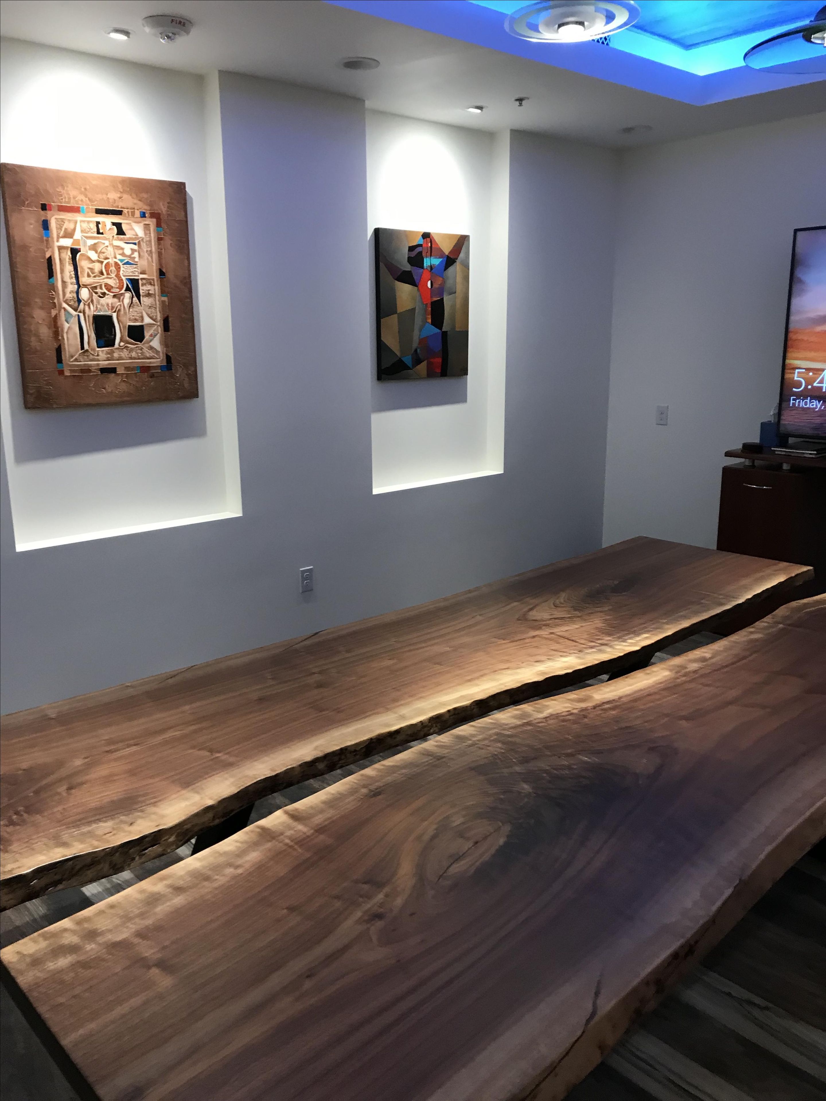 Walnut Live Edge Floating Table 3 