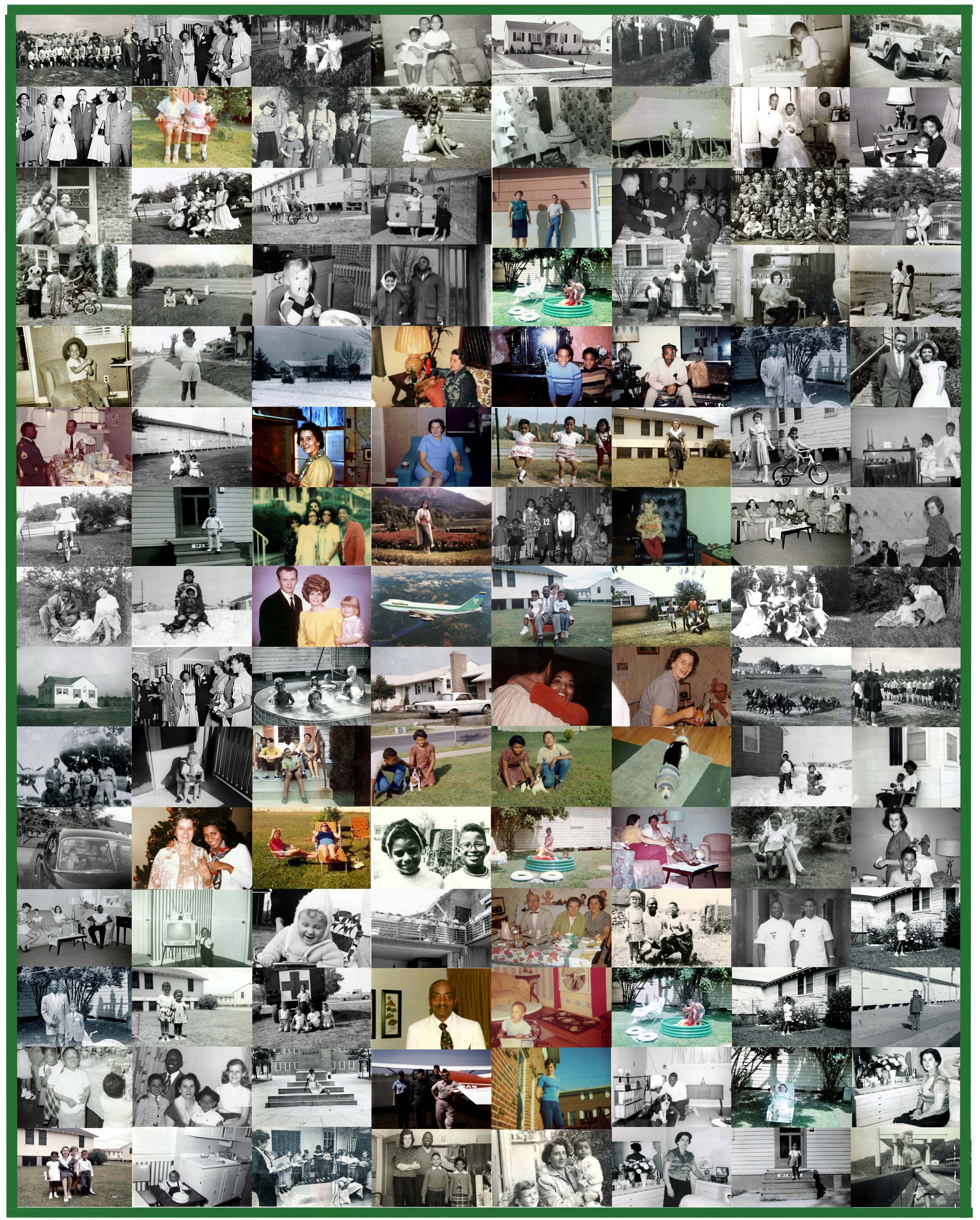 48 X 60 Family Photographs Art Quilt - Horiz. Photos