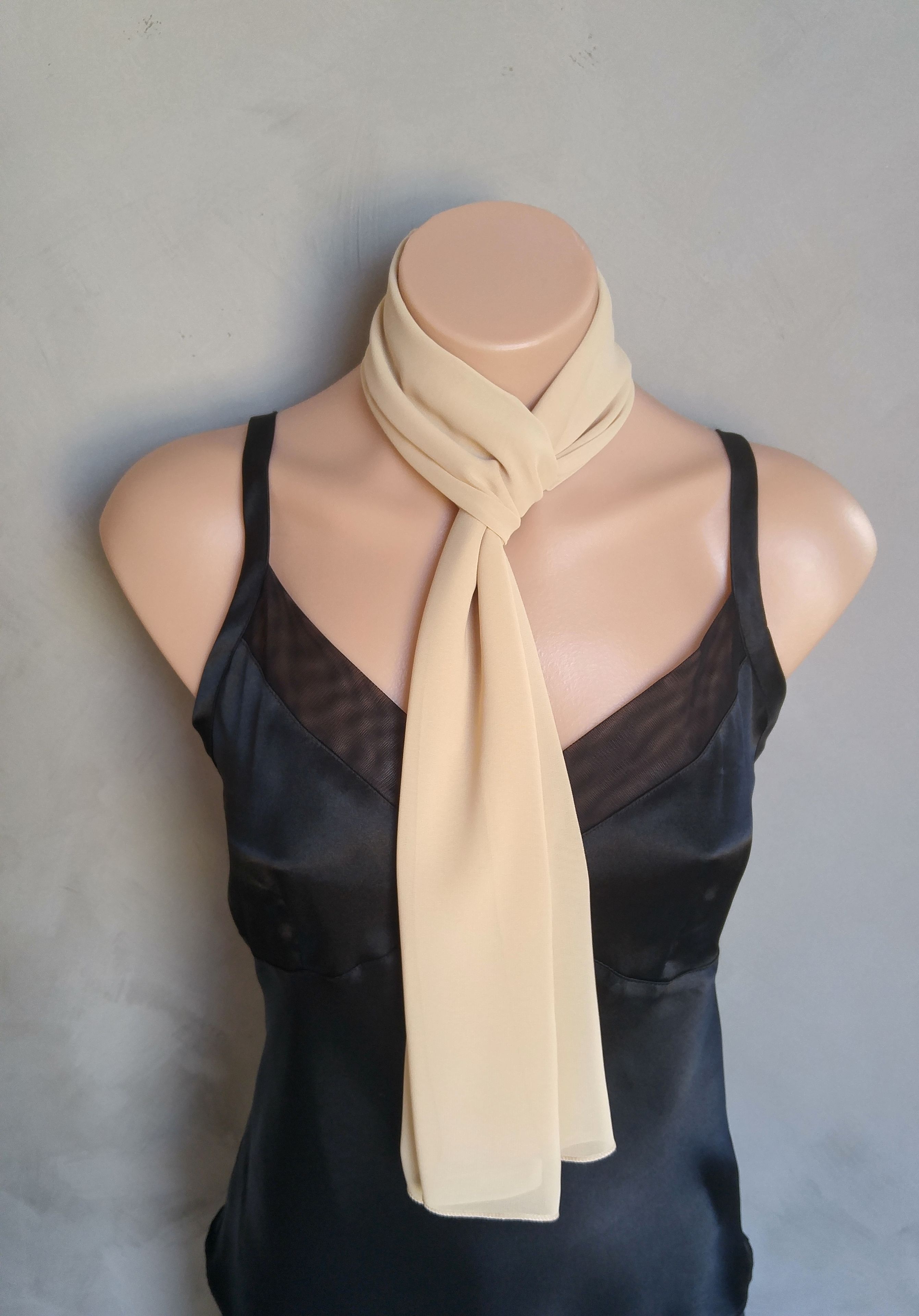 Nude Chiffon Scarf 5 
