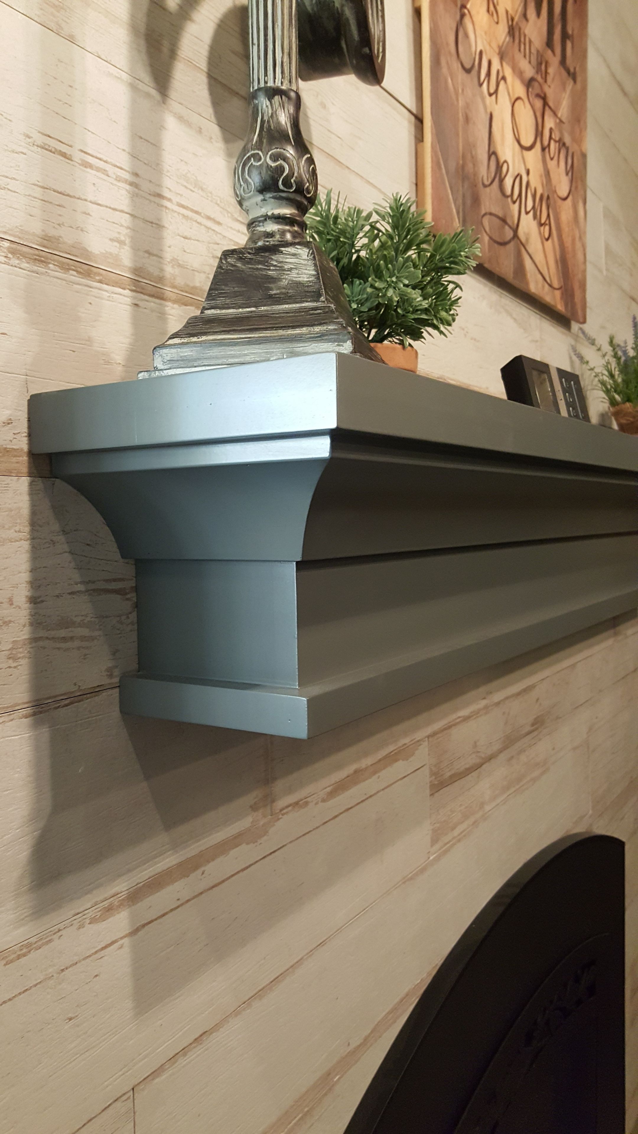 Fireplace Painted Mantel Contemporary Design "Hampton" 2 